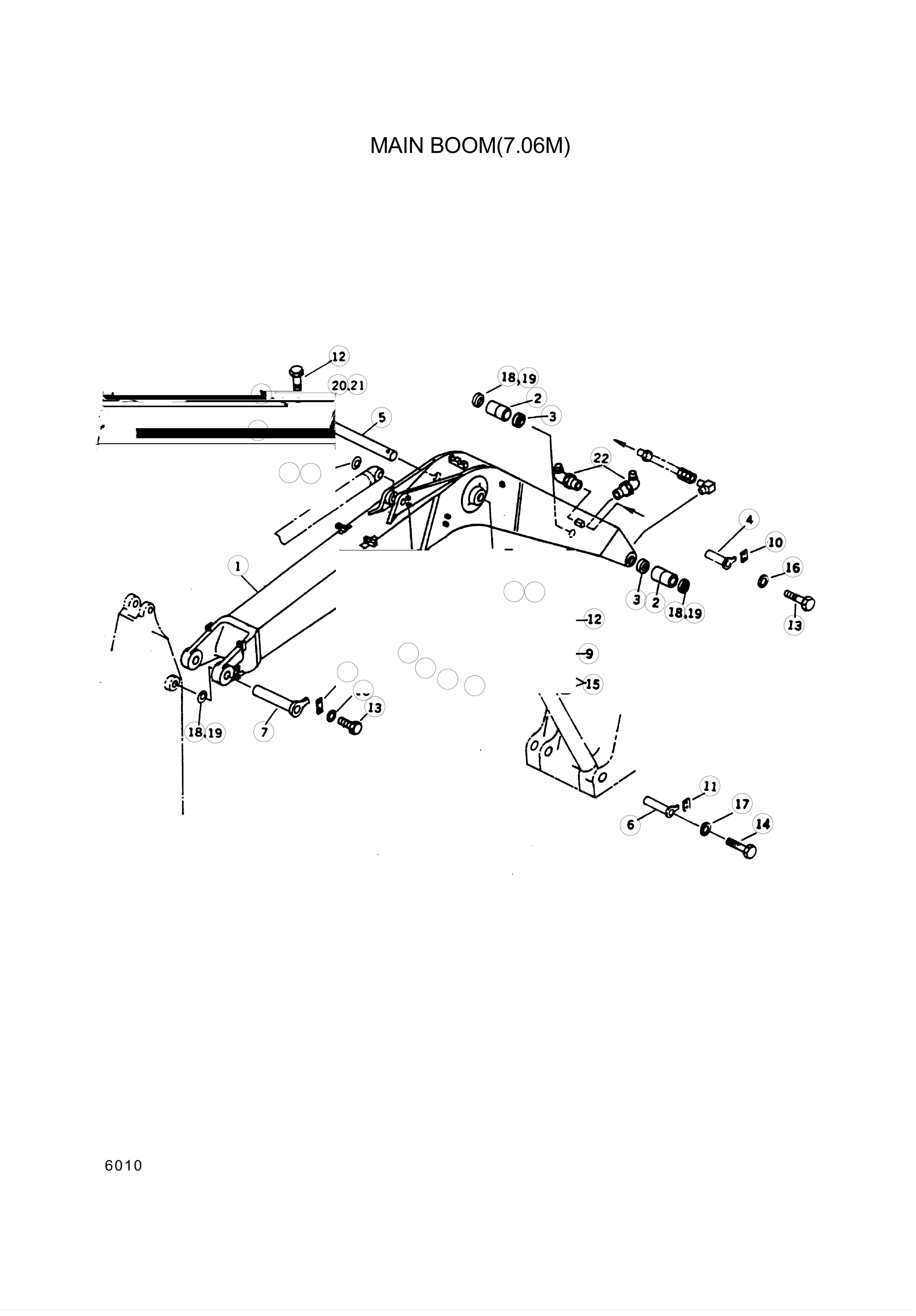 Technical drawing of Hyundai Construction Equipment 61E7-0066 PIN-JOINT with dimensions and layout (figure 2)