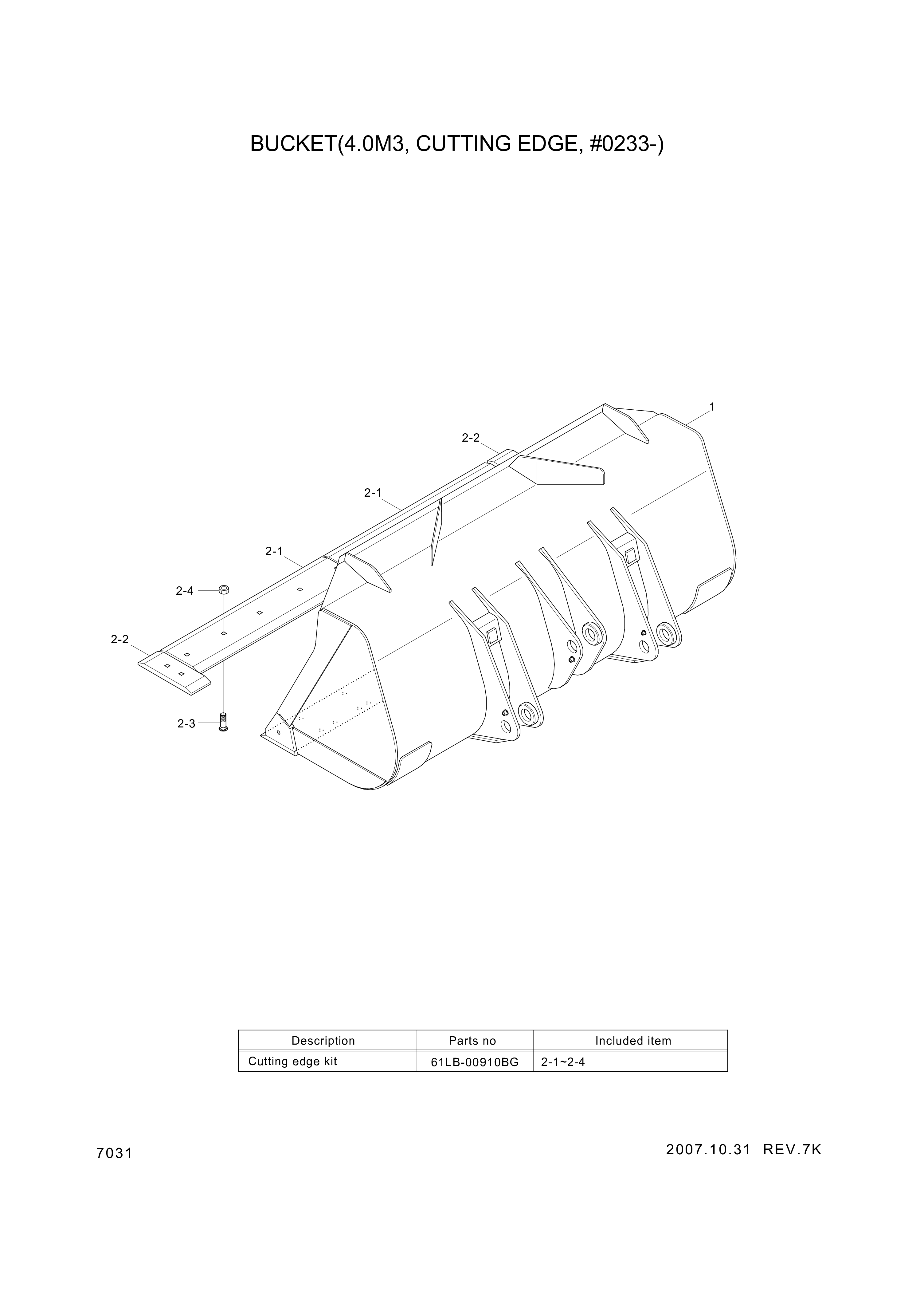 drawing for Hyundai Construction Equipment 61LB-00360GG - CUTTINGEDGE-CT