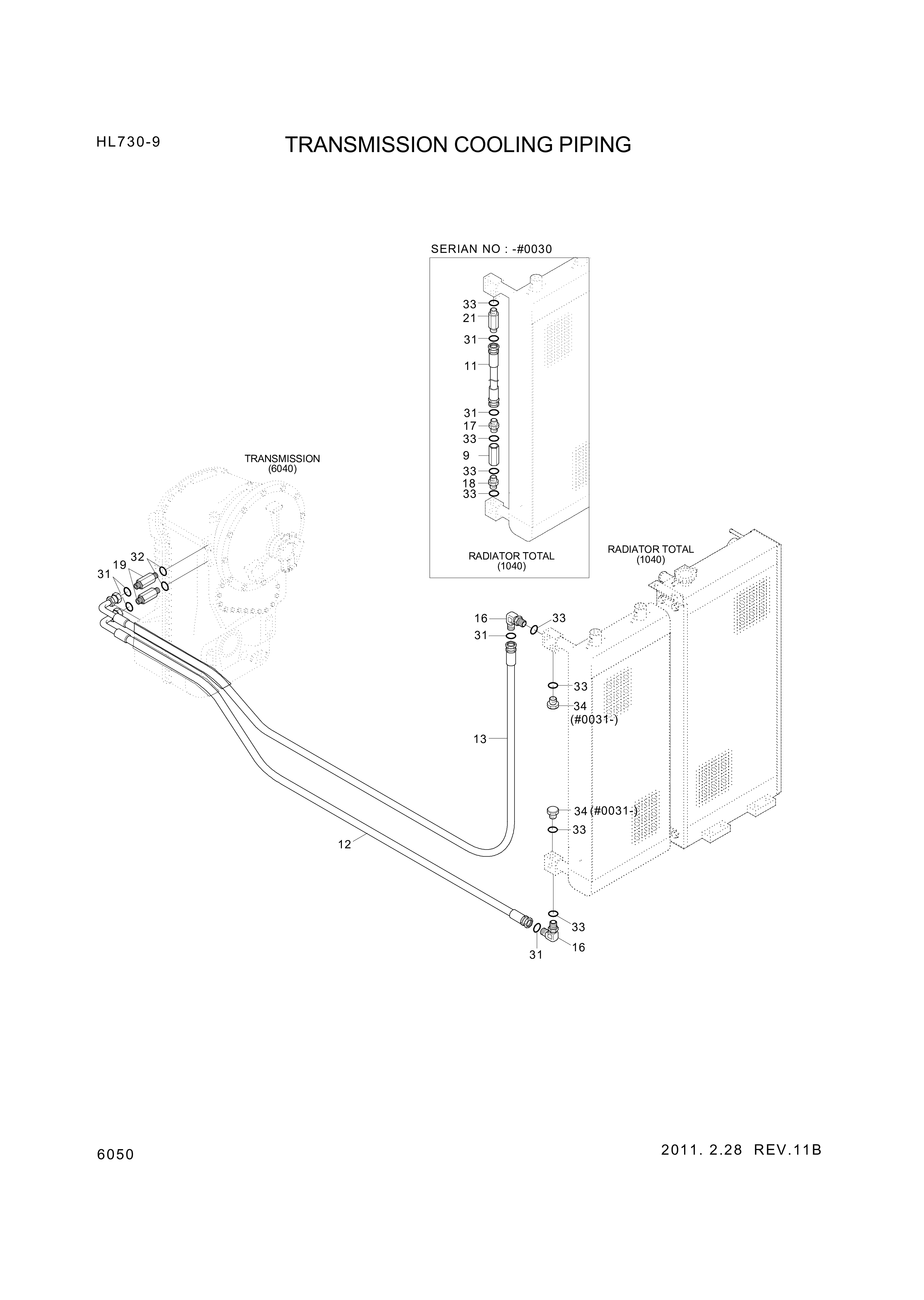 drawing for Hyundai Construction Equipment P933-162031 - HOSE ASSY-ORFS&THD