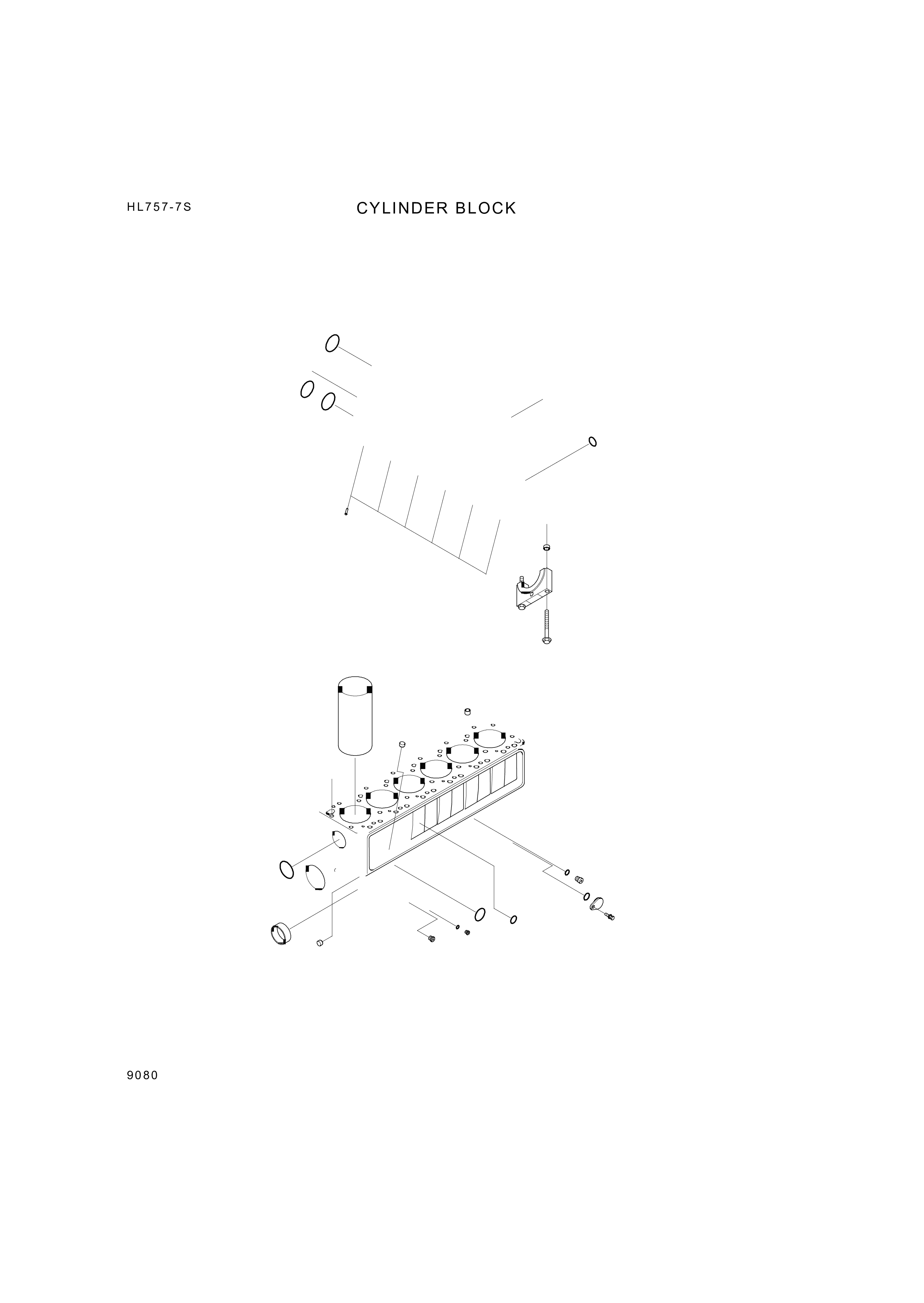drawing for Hyundai Construction Equipment YUBP-06317 - BLOCK ASSY-CYL