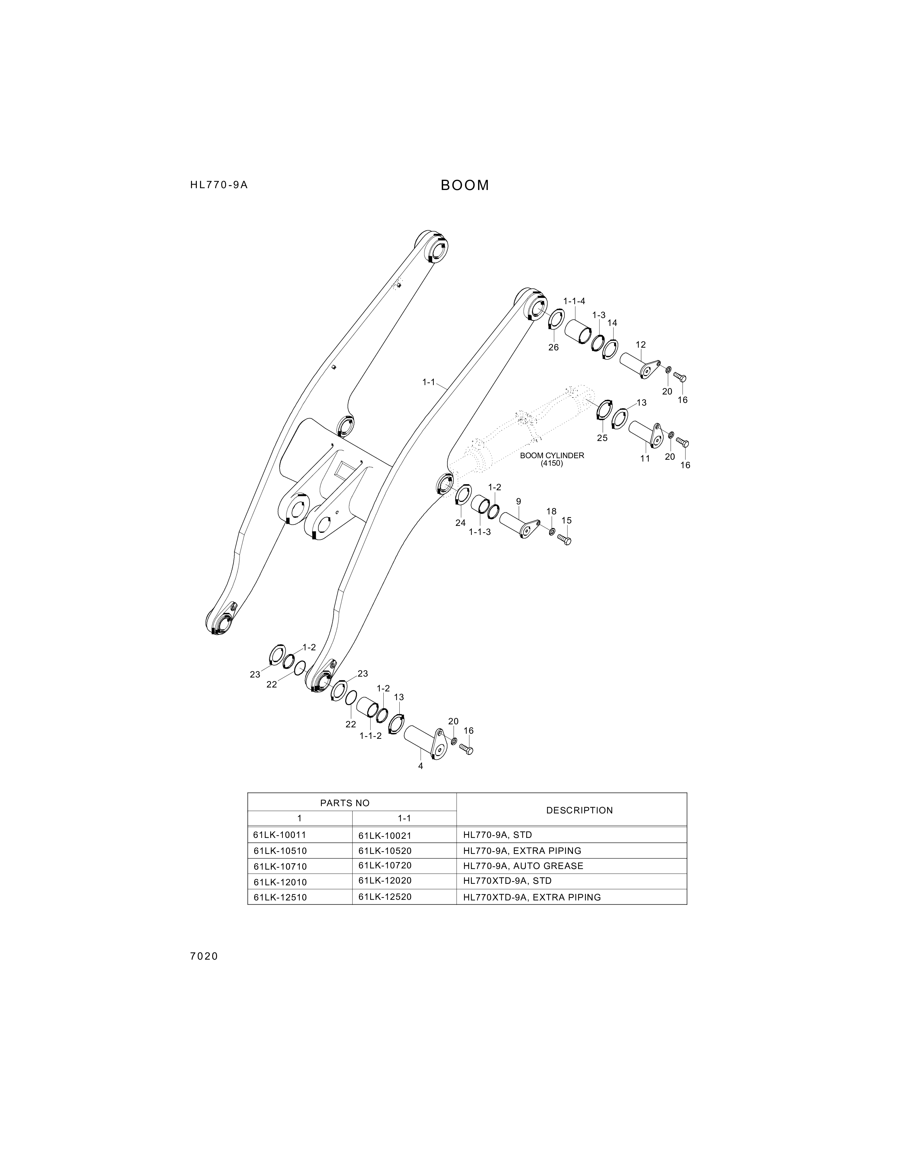 drawing for Hyundai Construction Equipment 61LB-10111 - BUSHING-PIN