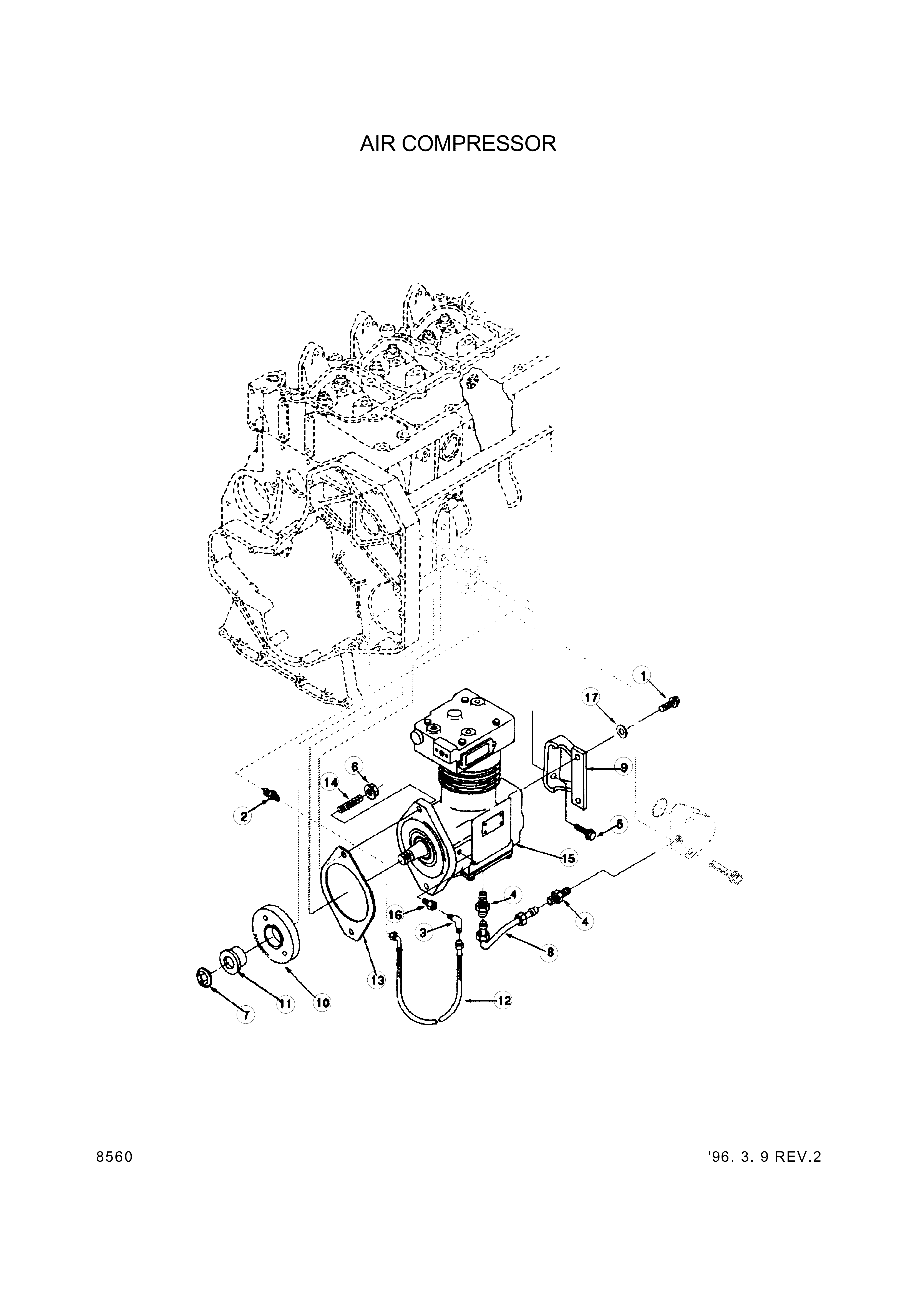 drawing for Hyundai Construction Equipment YUBP-05033 - SUPPORT