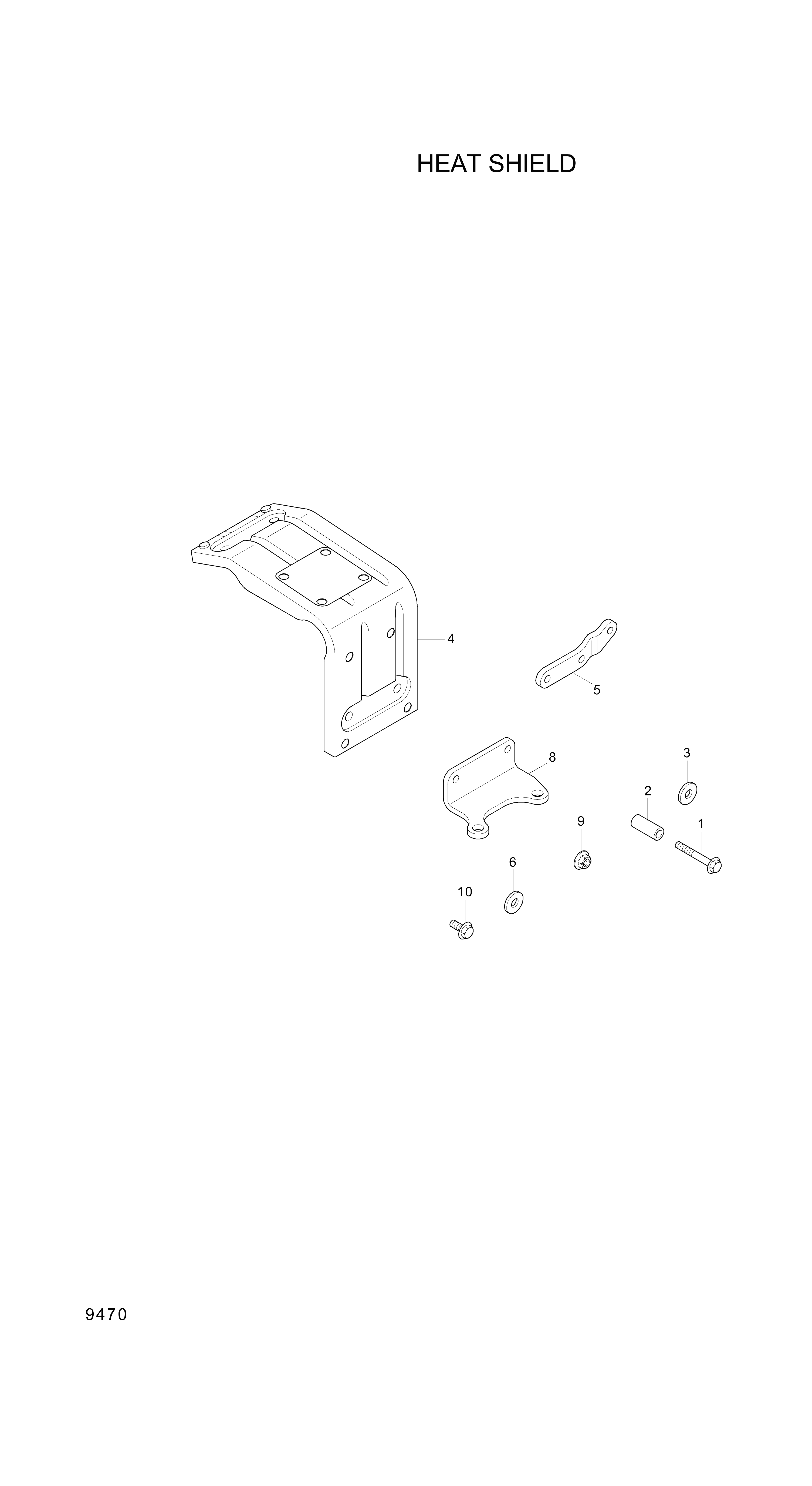 Technical drawing of Hyundai Construction Equipment YUBP-06627 SCREW-HEX FLG with dimensions and layout (figure 4)