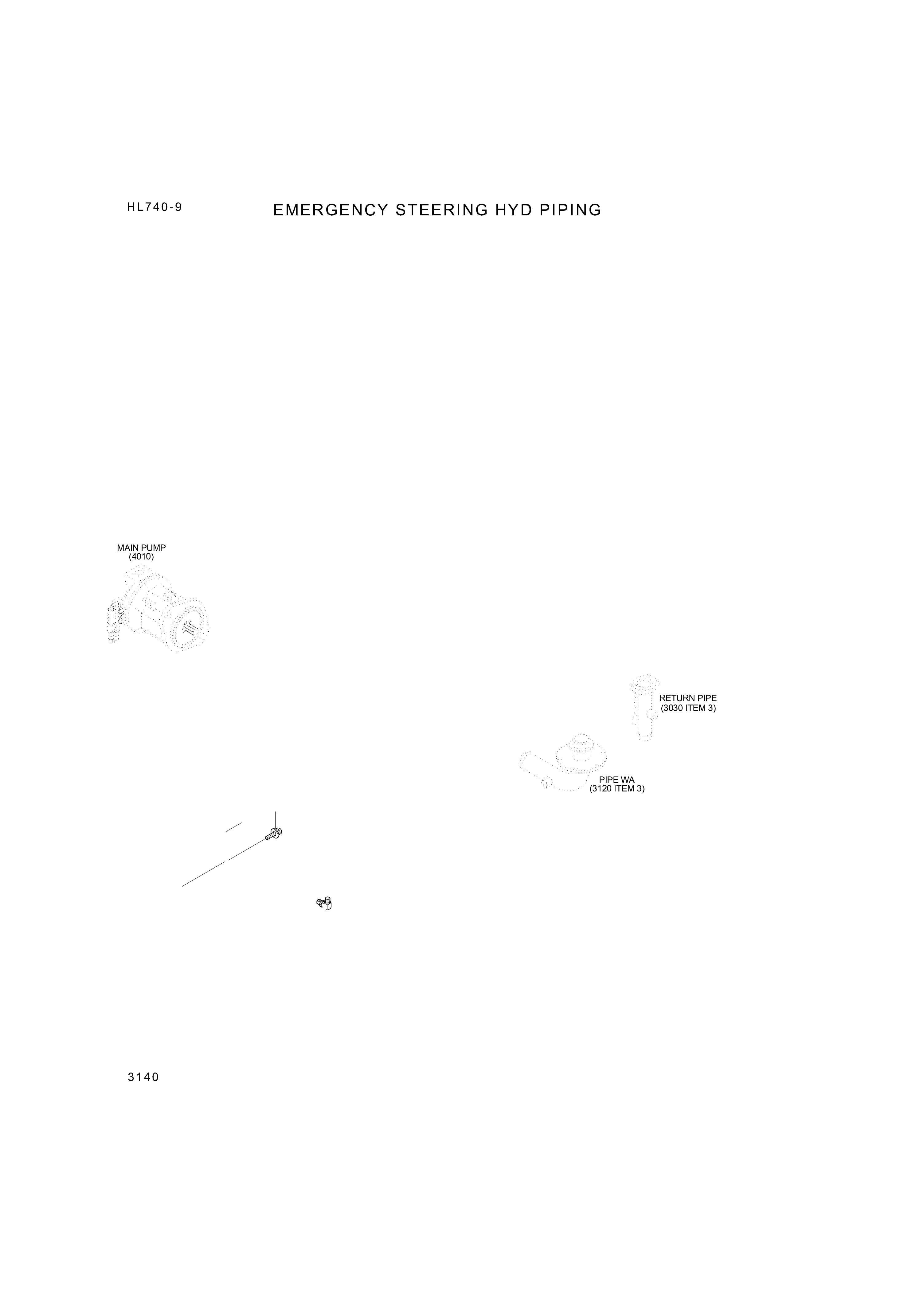 Technical drawing of Hyundai Construction Equipment P950-167324 HOSE ASSY-ORFS&amp;FLG with dimensions and layout (figure 4)