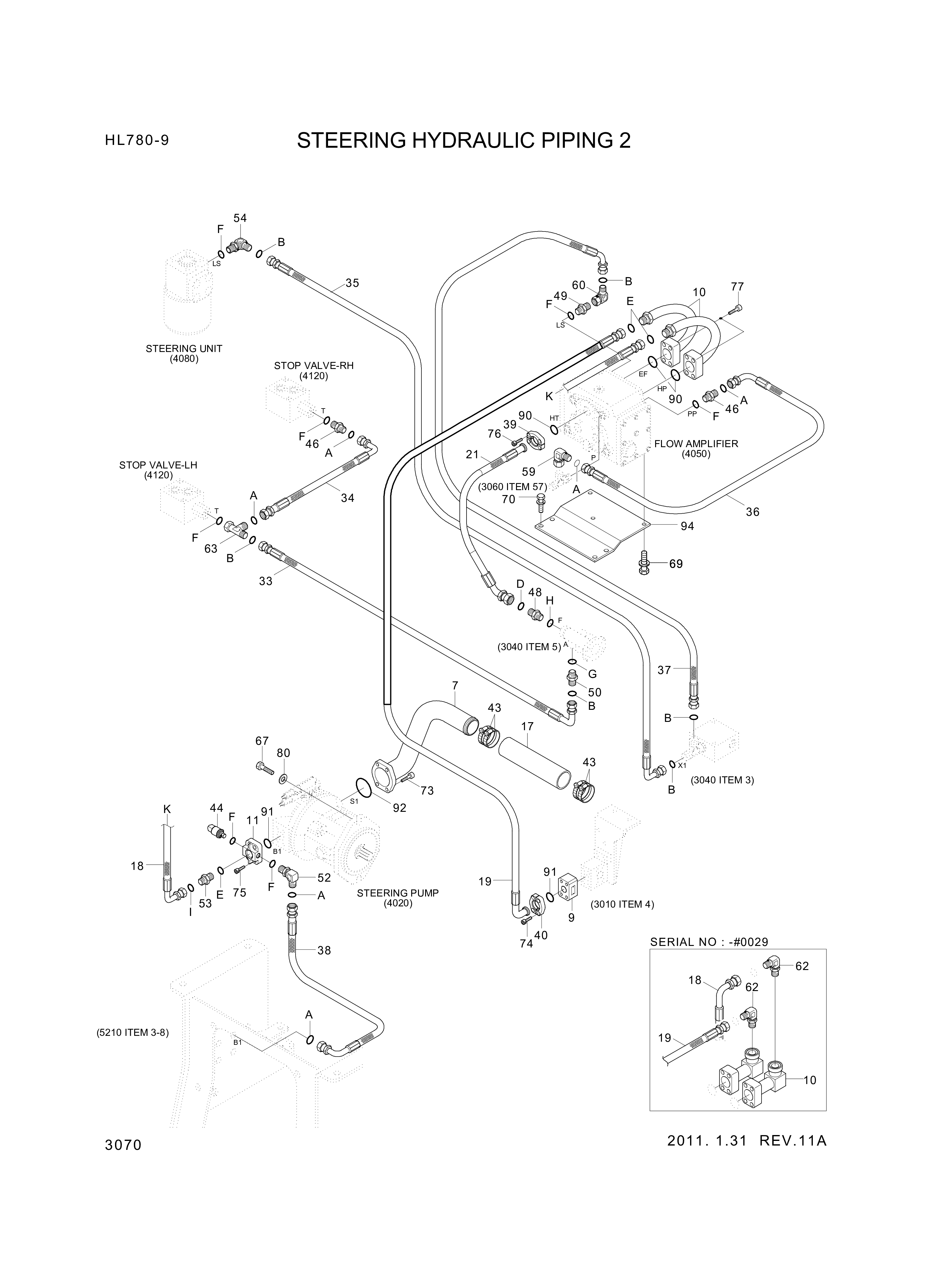 drawing for Hyundai Construction Equipment P930-206031 - HOSE ASSY-ORFS&THD