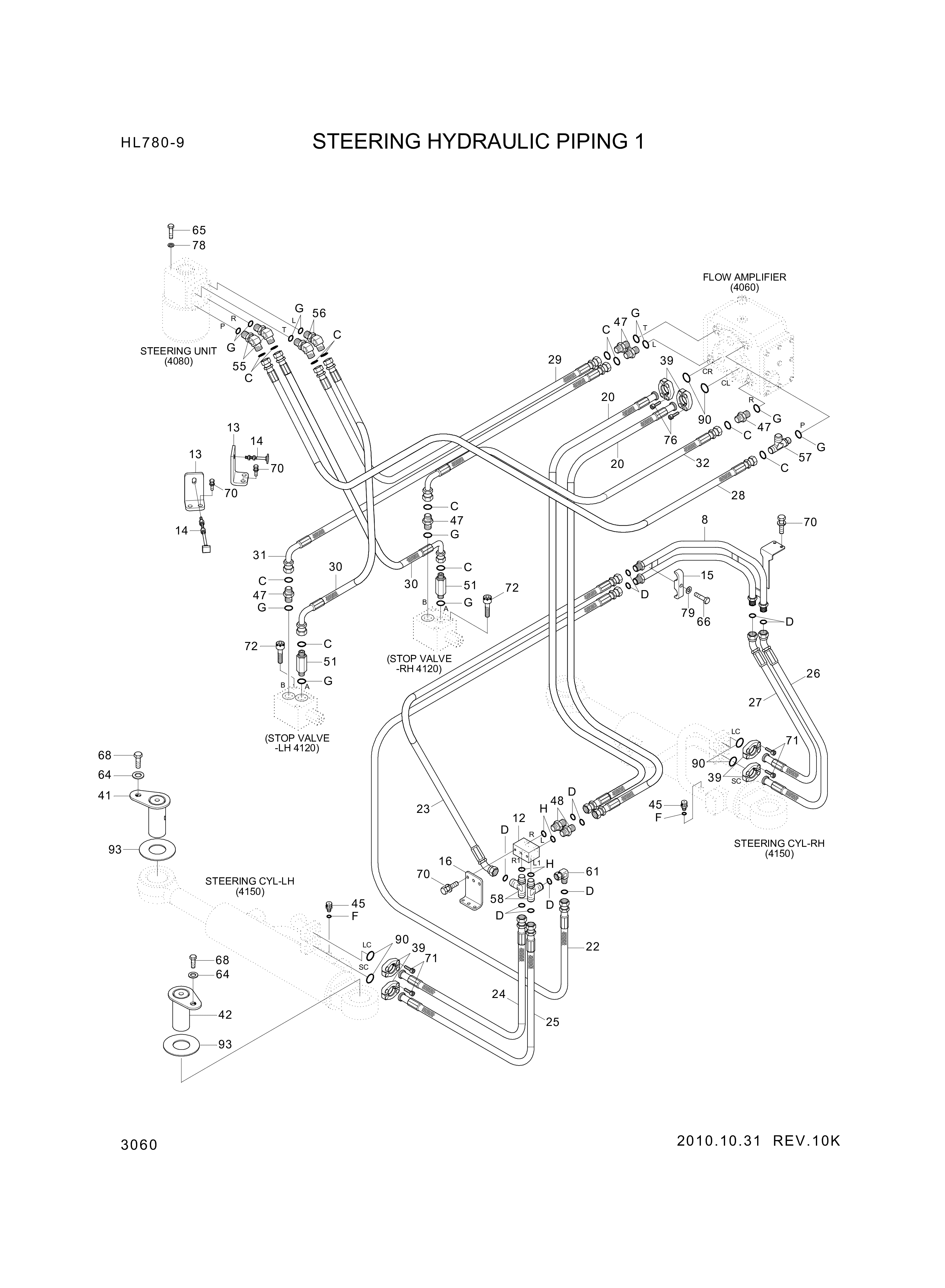 drawing for Hyundai Construction Equipment P930-086021 - HOSE ASSY-ORFS&THD