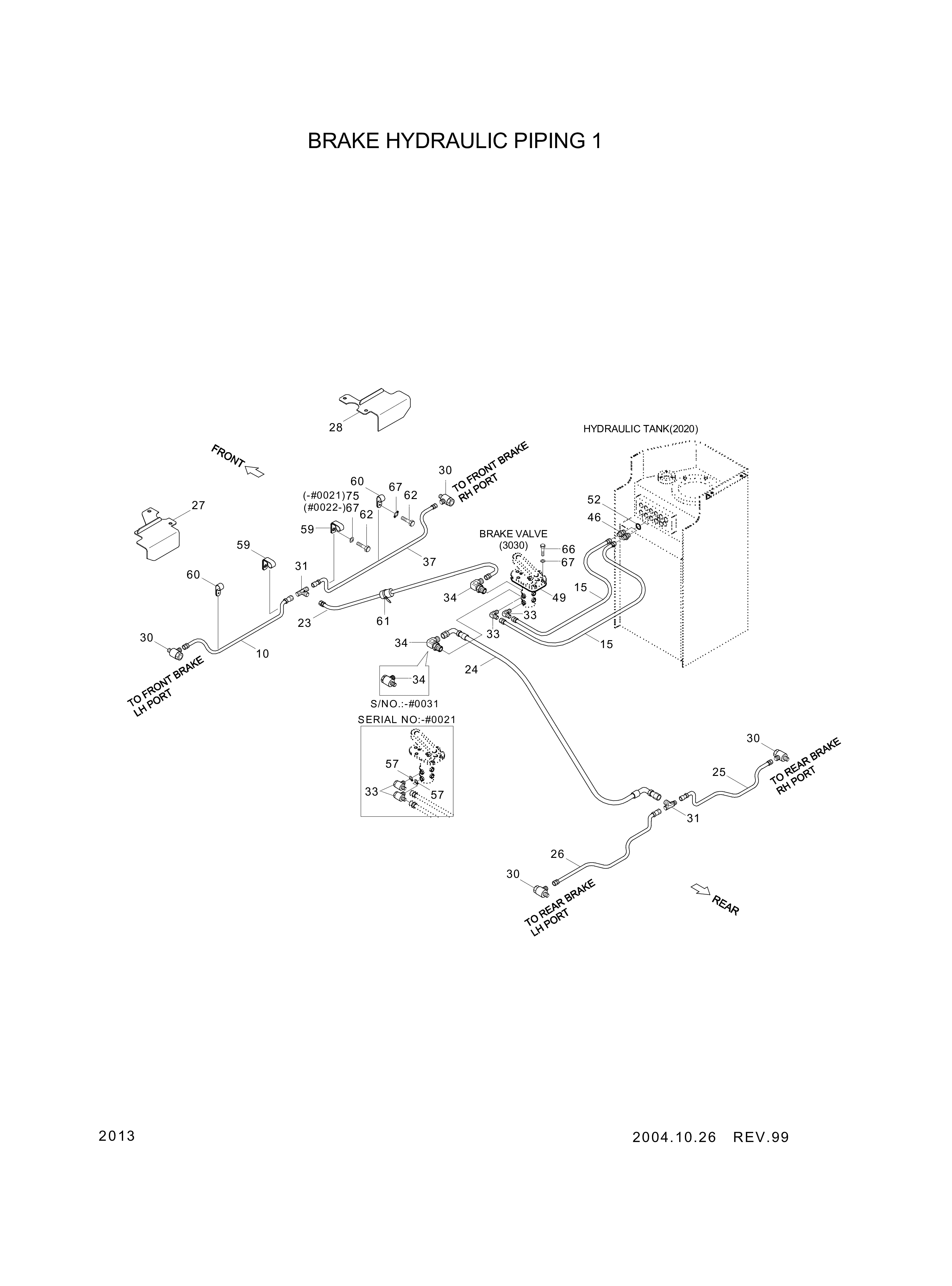 drawing for Hyundai Construction Equipment 34L3-00850 - PIPE ASSY-BRAKE