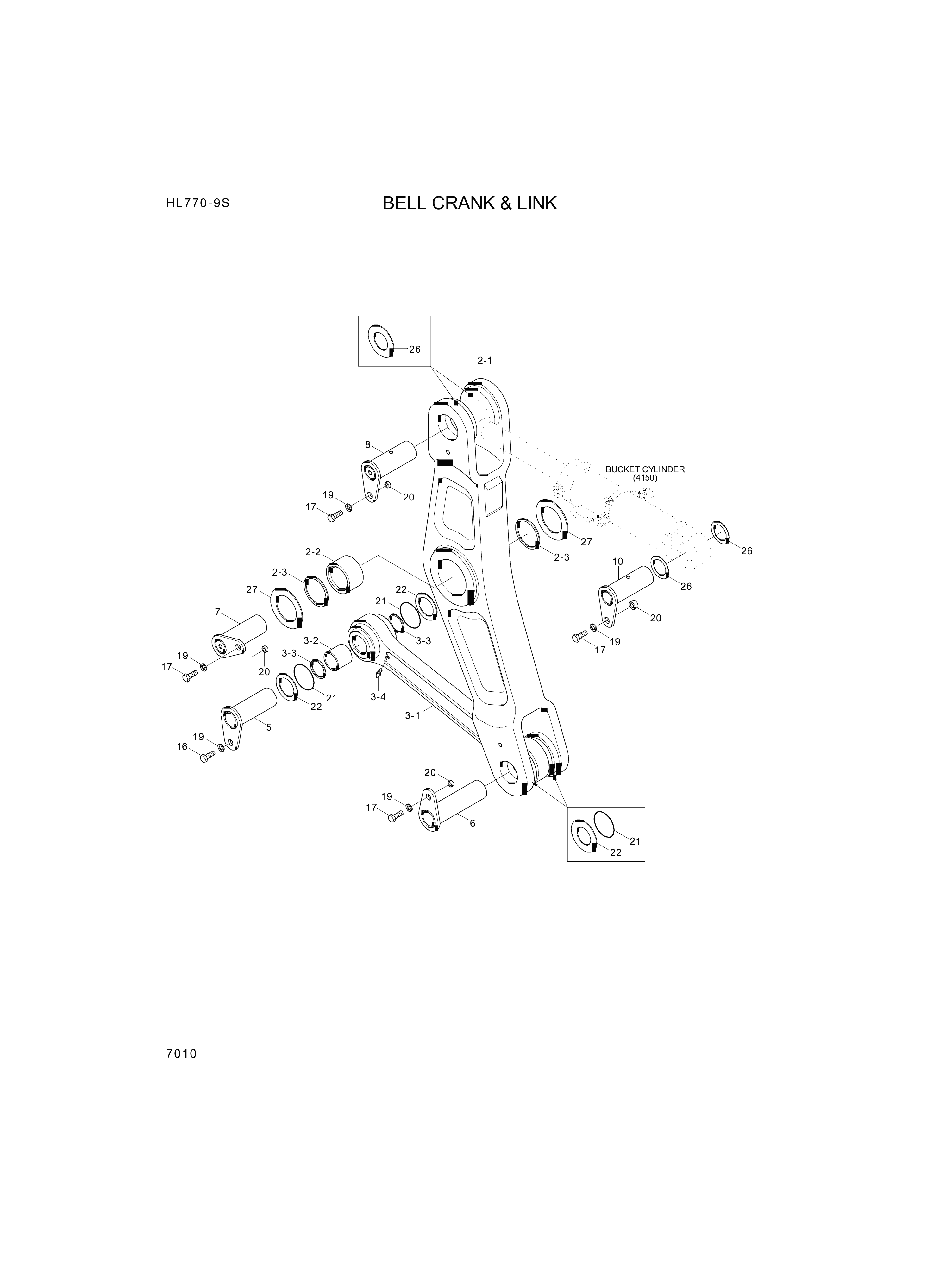 drawing for Hyundai Construction Equipment 61LM-16260 - PIN-JOINT