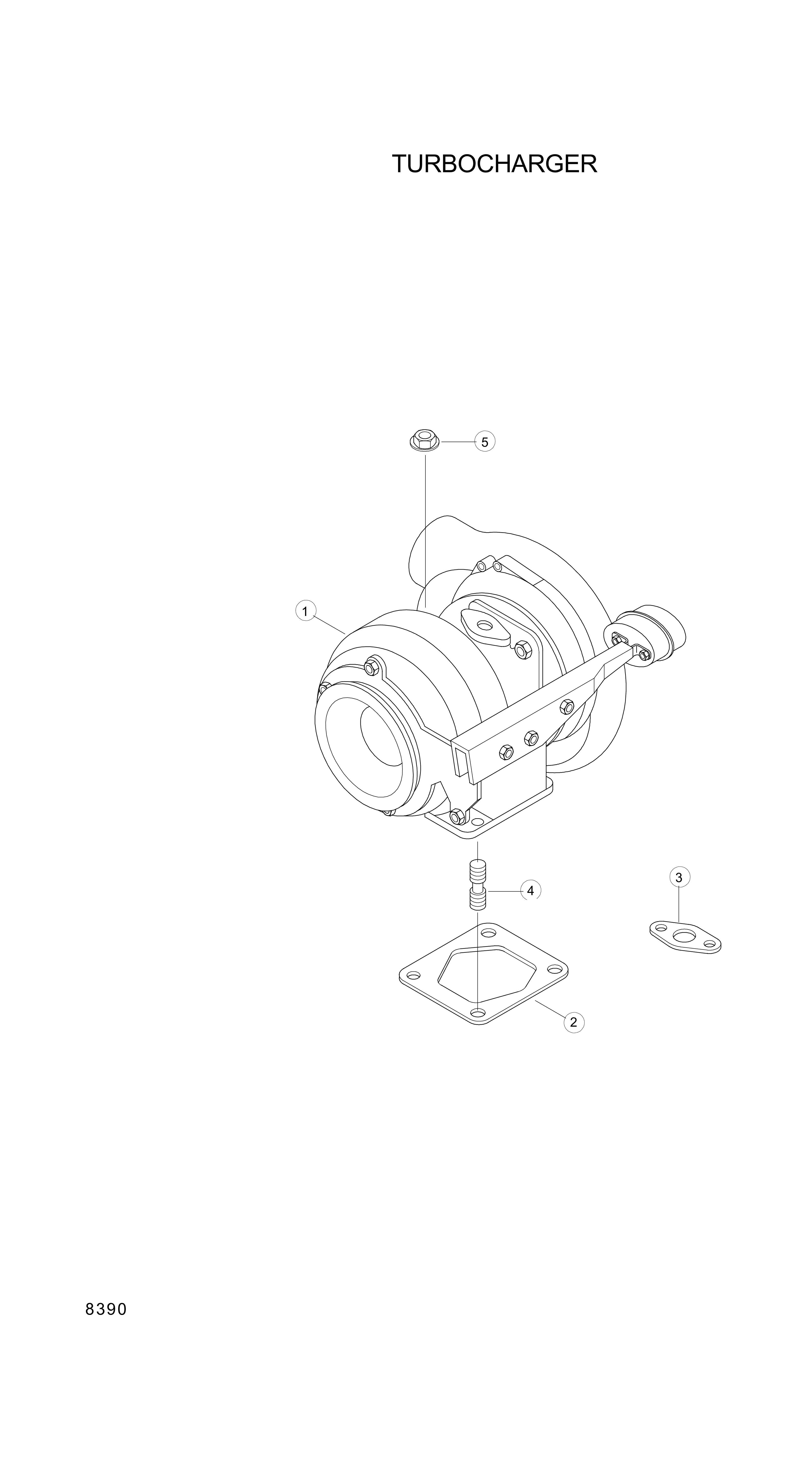 drawing for Hyundai Construction Equipment 3535635 - TURBOCHARGER