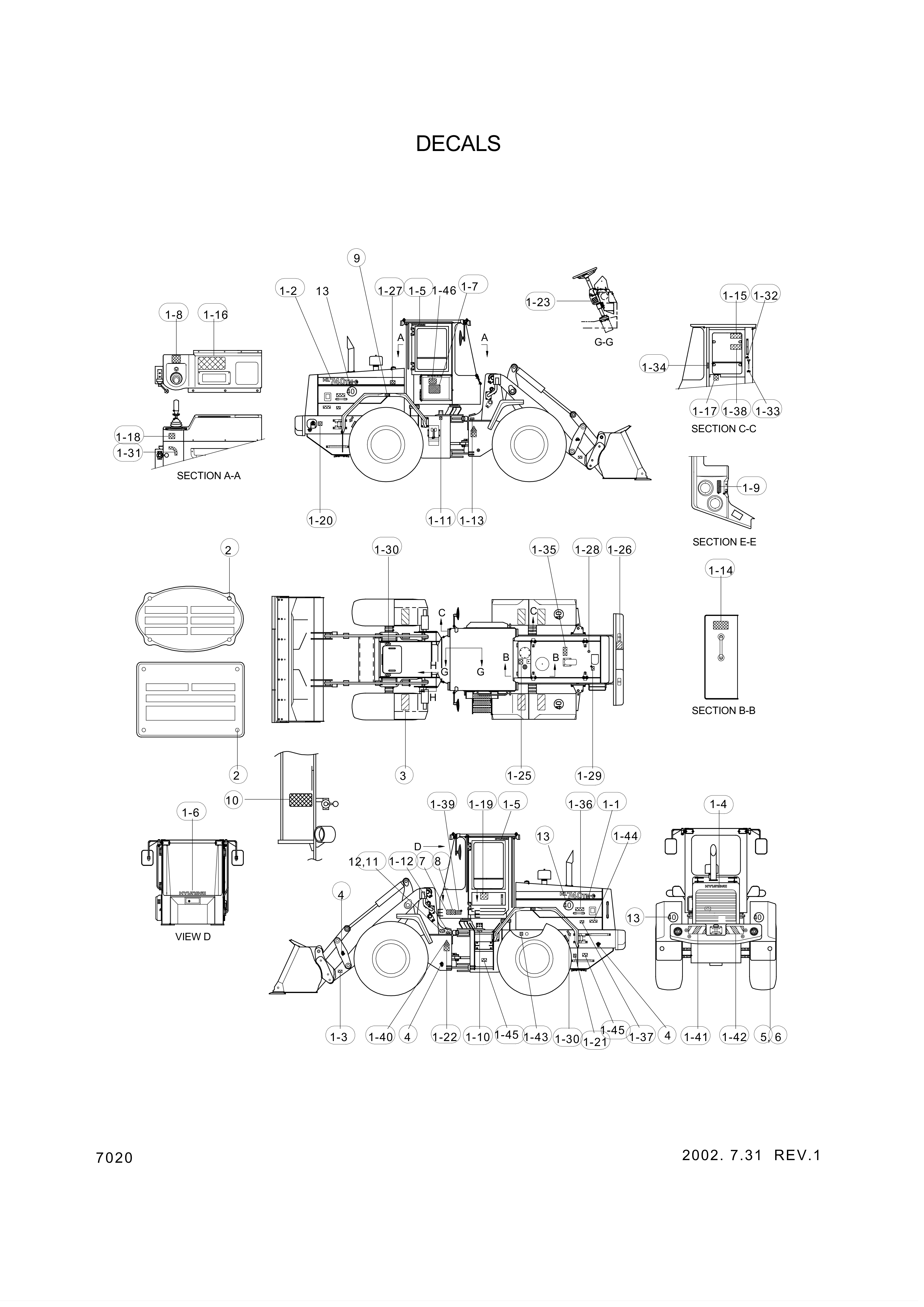 drawing for Hyundai Construction Equipment 91L7-40040 - DECAL-SIDE CHARACTER RH