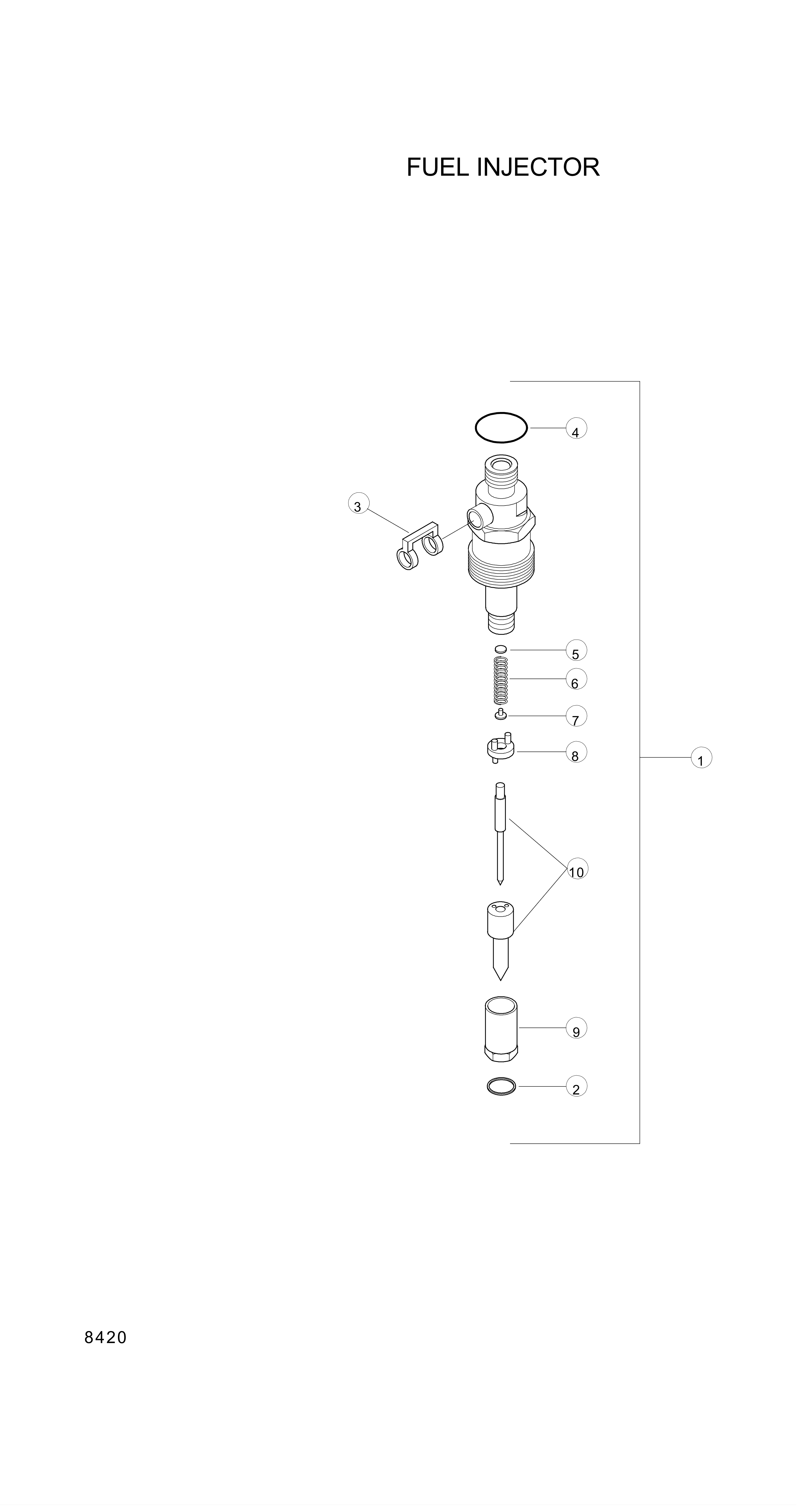 drawing for Hyundai Construction Equipment YUBP-07272 - NOZZLE-INJ