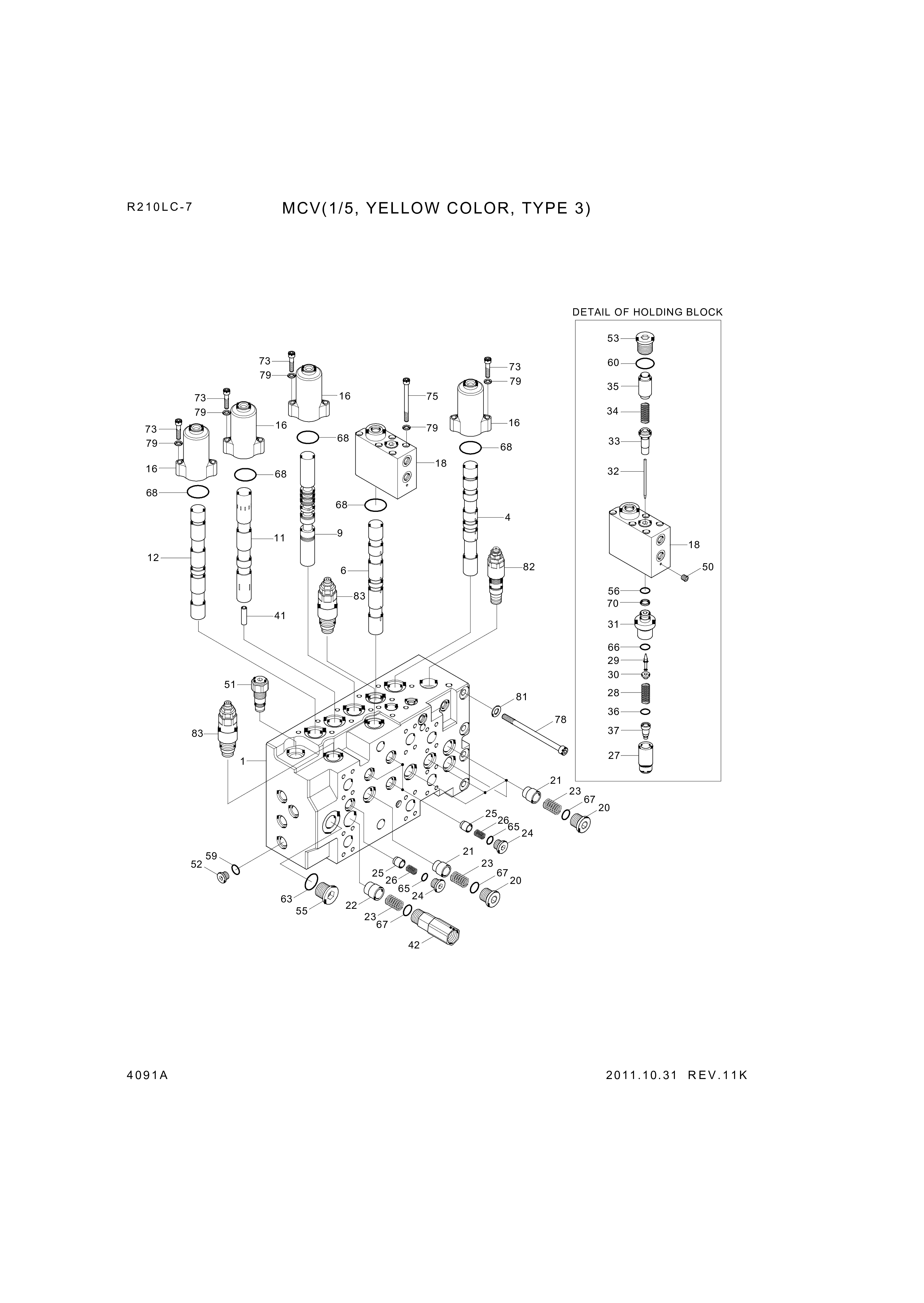 drawing for Hyundai Construction Equipment XKCG-00055 - PLUG-PF