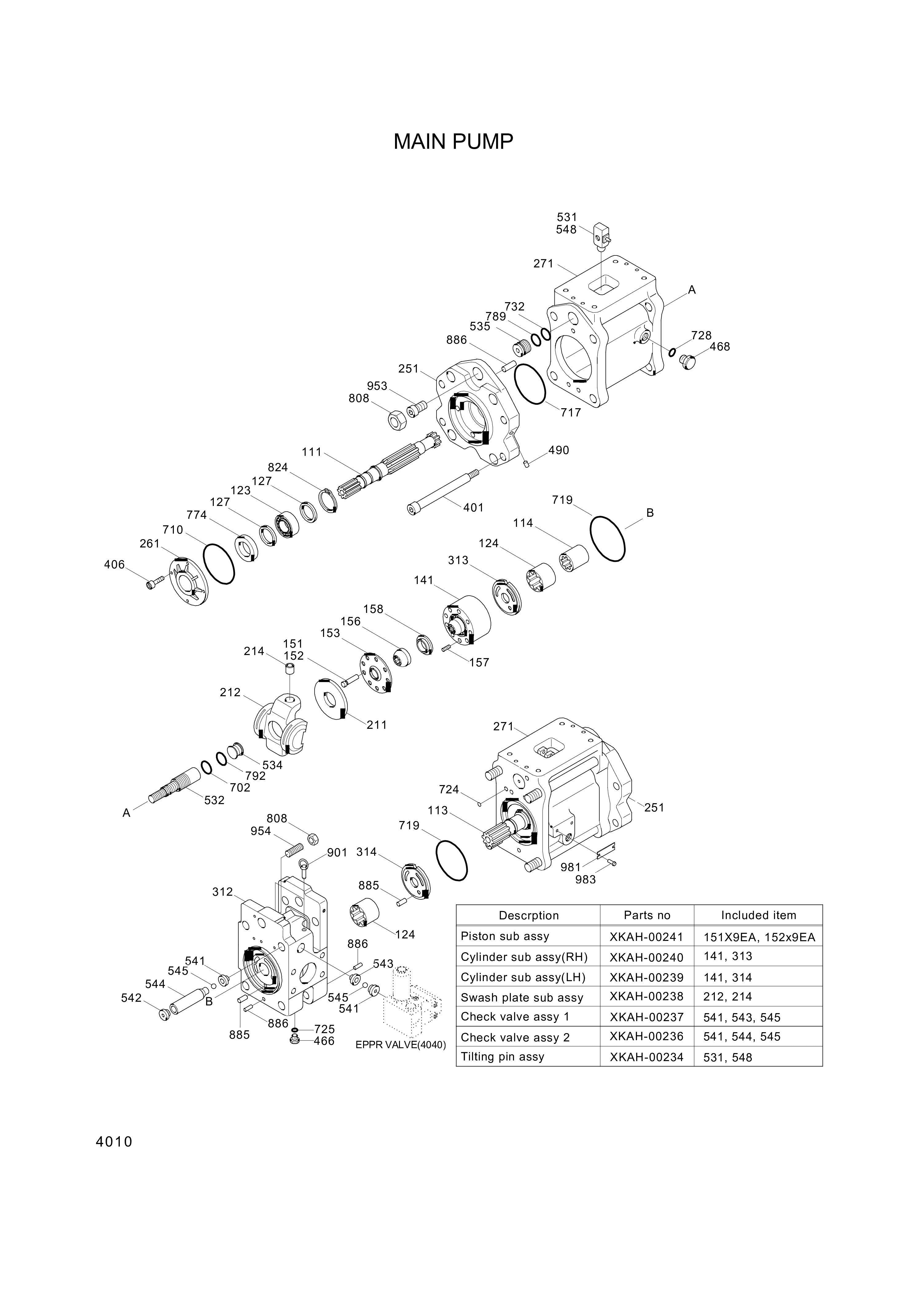 Technical drawing of Hyundai Construction Equipment XKAH-00310 CASE ASSY-VALVE with dimensions and layout