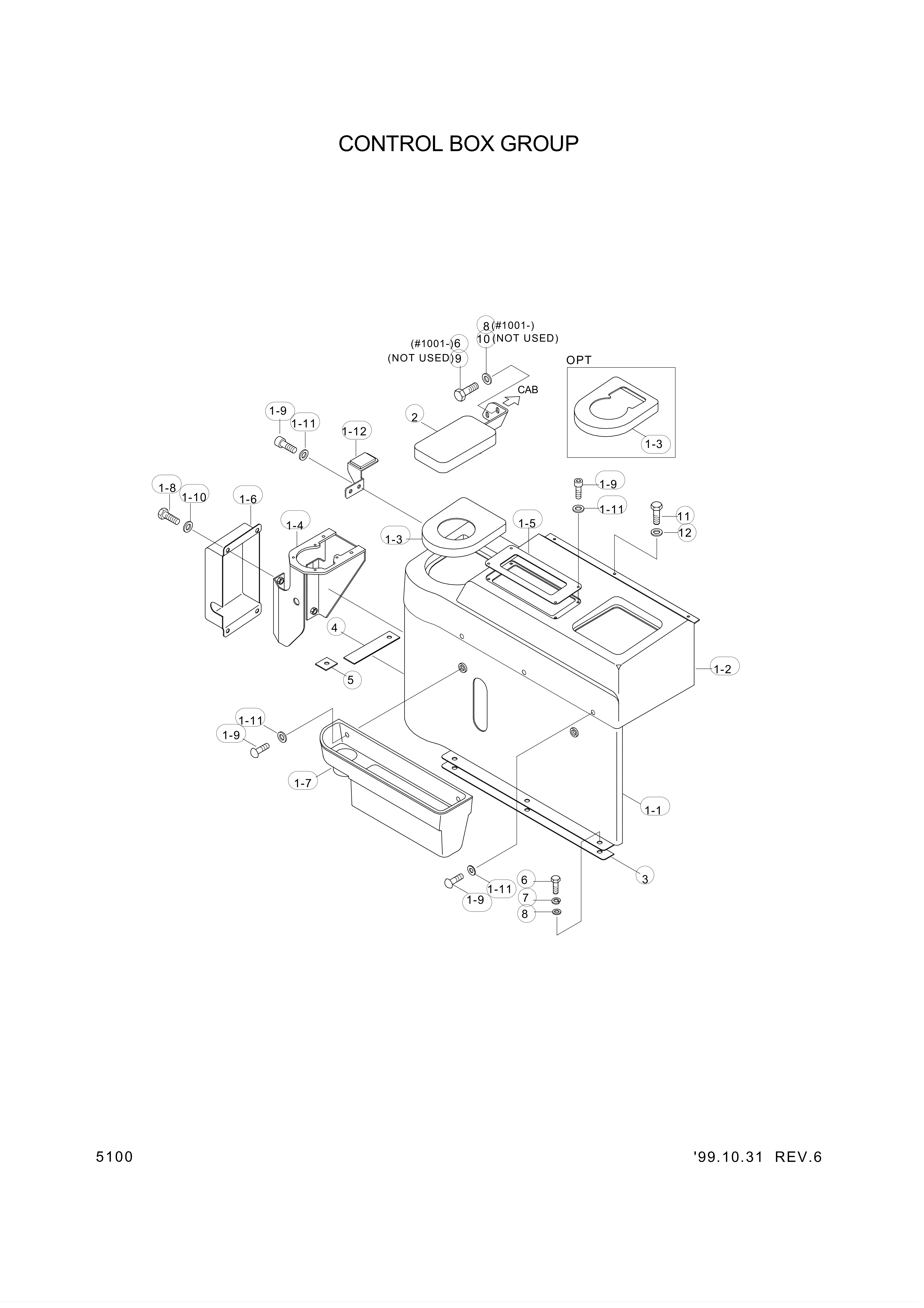 Technical drawing of Hyundai Construction Equipment S017-100266 BOLT-HEX with dimensions and layout (figure 3)