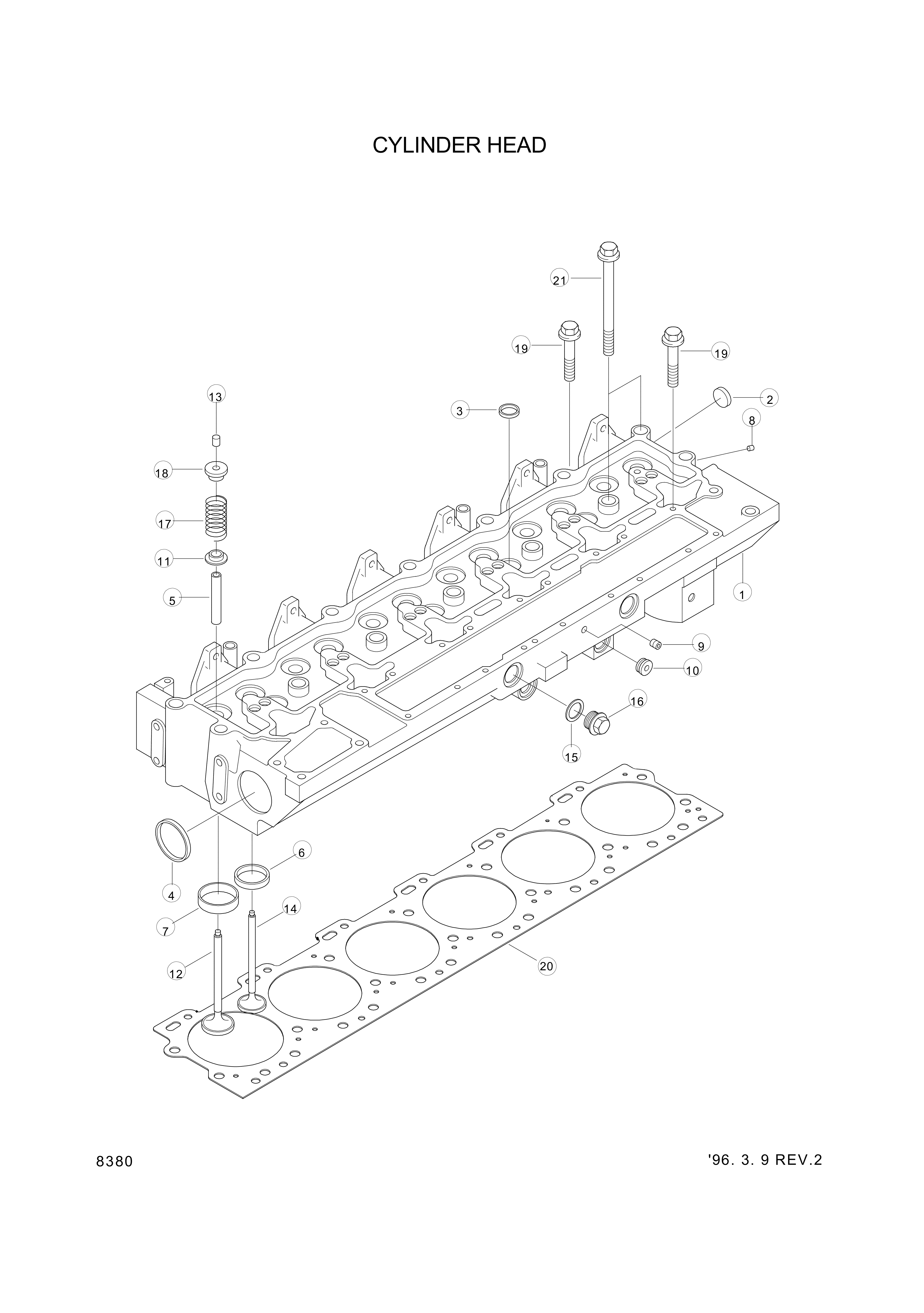 Technical drawing of Hyundai Construction Equipment YUBP-07255 SCREW-HEX with dimensions and layout