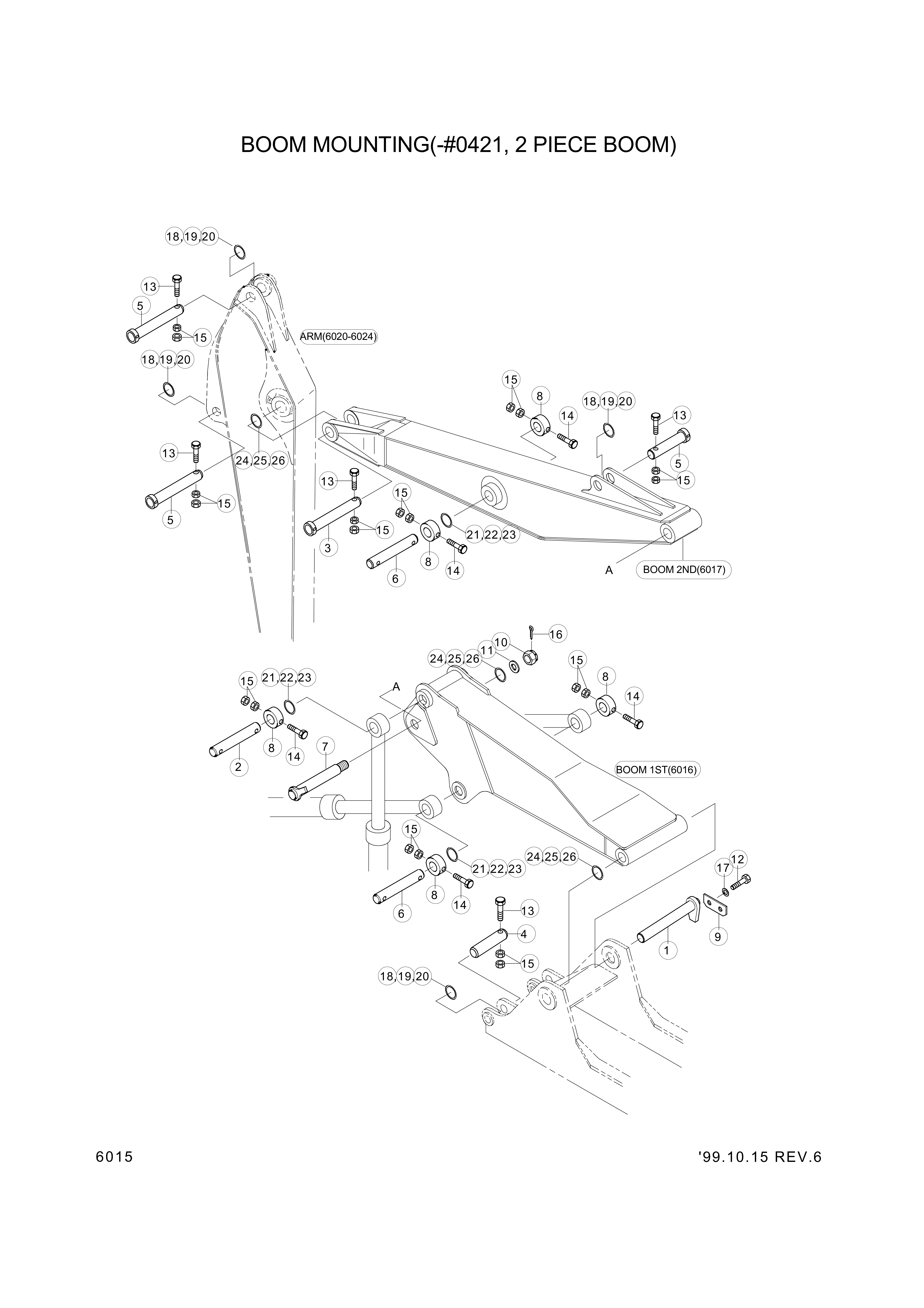Technical drawing of Hyundai Construction Equipment 61EK-11050 PIN-JOINT with dimensions and layout (figure 5)