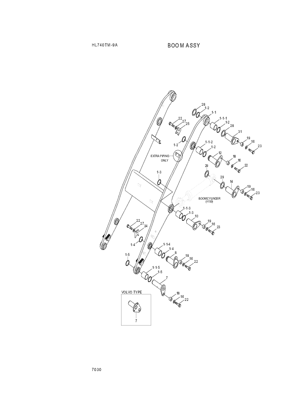 drawing for Hyundai Construction Equipment 61LM-15070 - PIN-JOINT