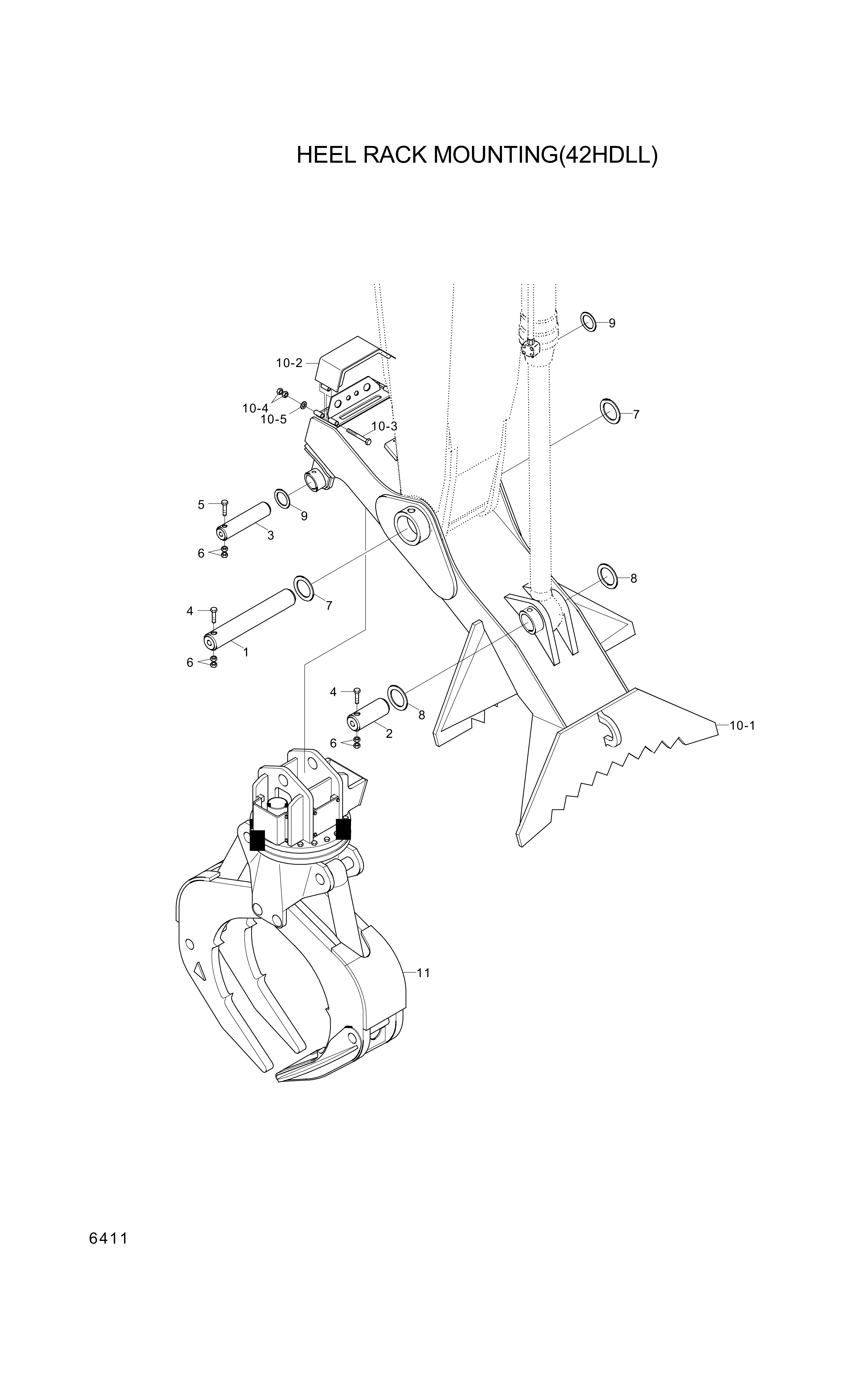 Technical drawing of Hyundai Construction Equipment S390-065125 SHIM-ROUND 0.5 with dimensions and layout (figure 4)