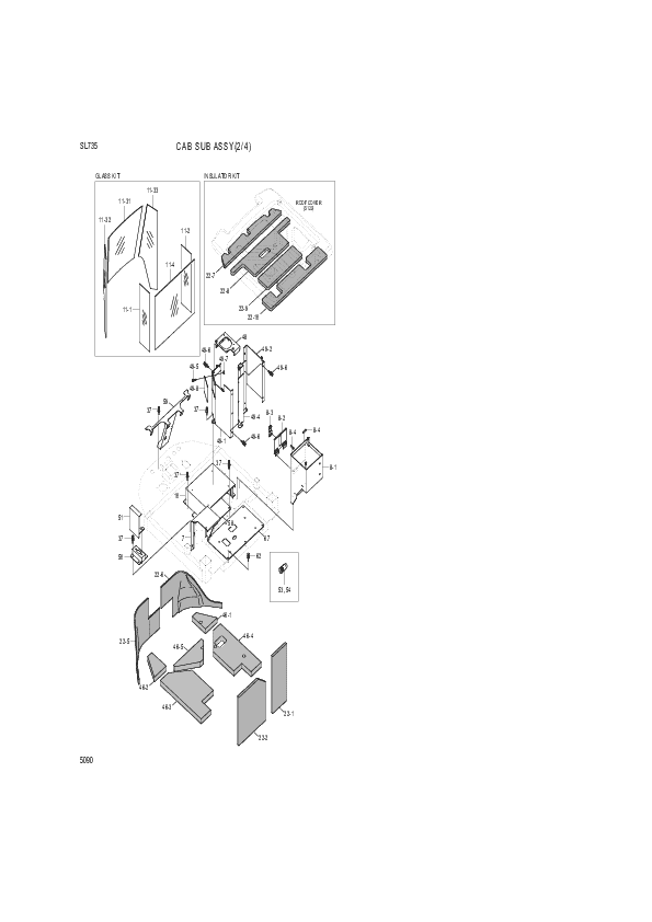Technical drawing of Hyundai Construction Equipment S241-060000 NUT-HEX HD with dimensions and layout (figure 5)