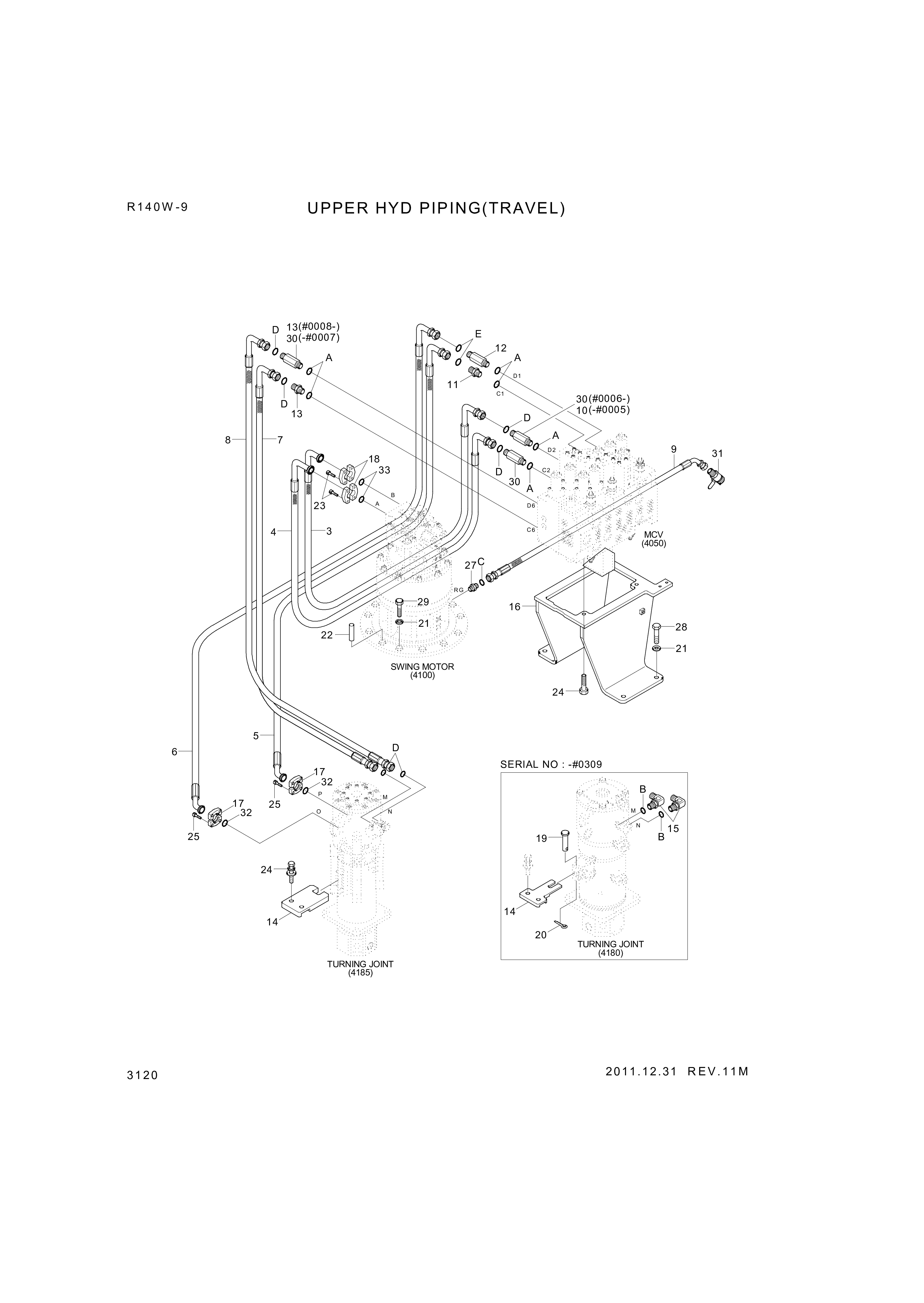 drawing for Hyundai Construction Equipment P933-089018 - HOSE ASSY-ORFS&THD