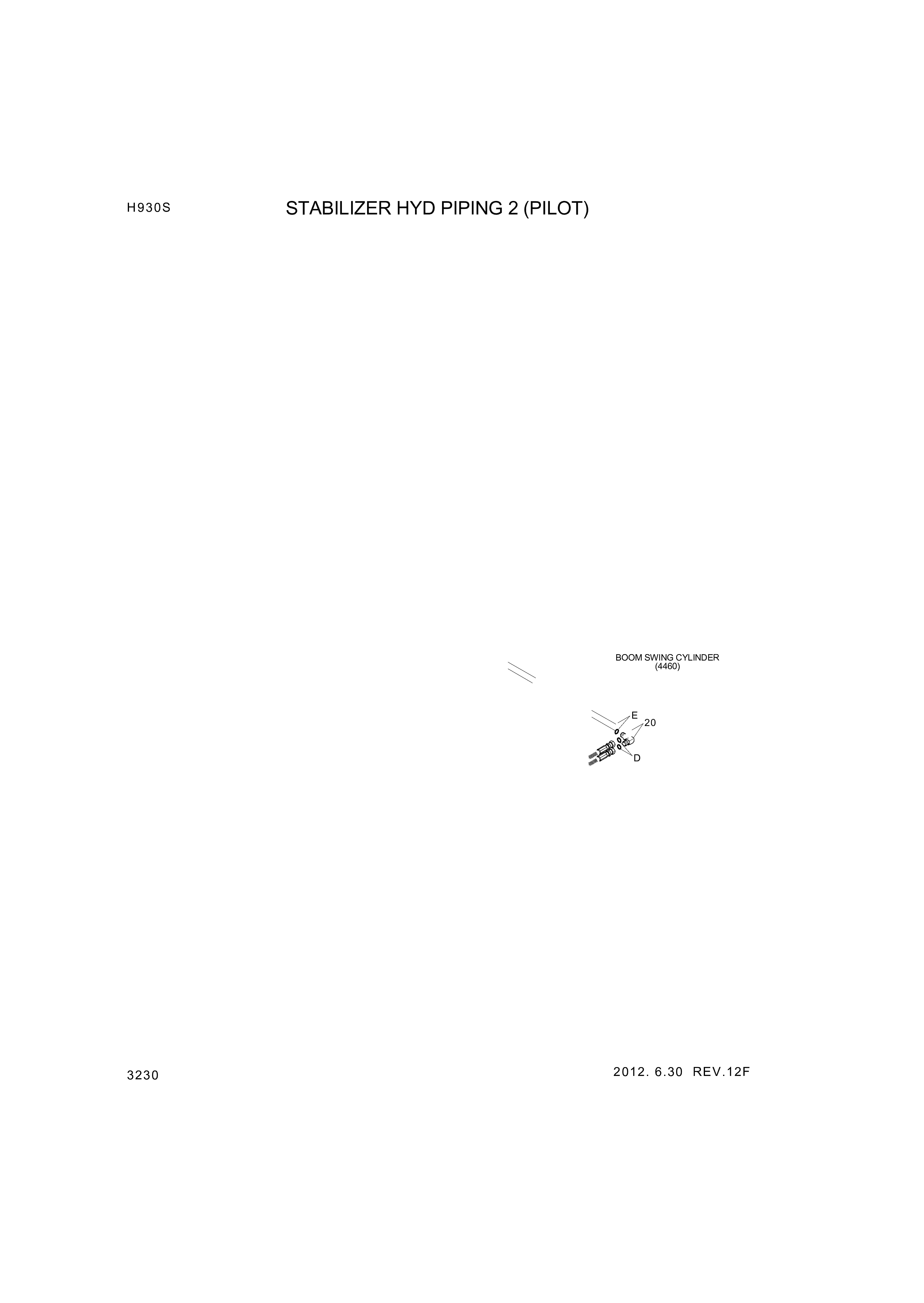 Technical drawing of Hyundai Construction Equipment P930-046026 HOSE ASSY-ORFS&amp;THD with dimensions and layout (figure 5)