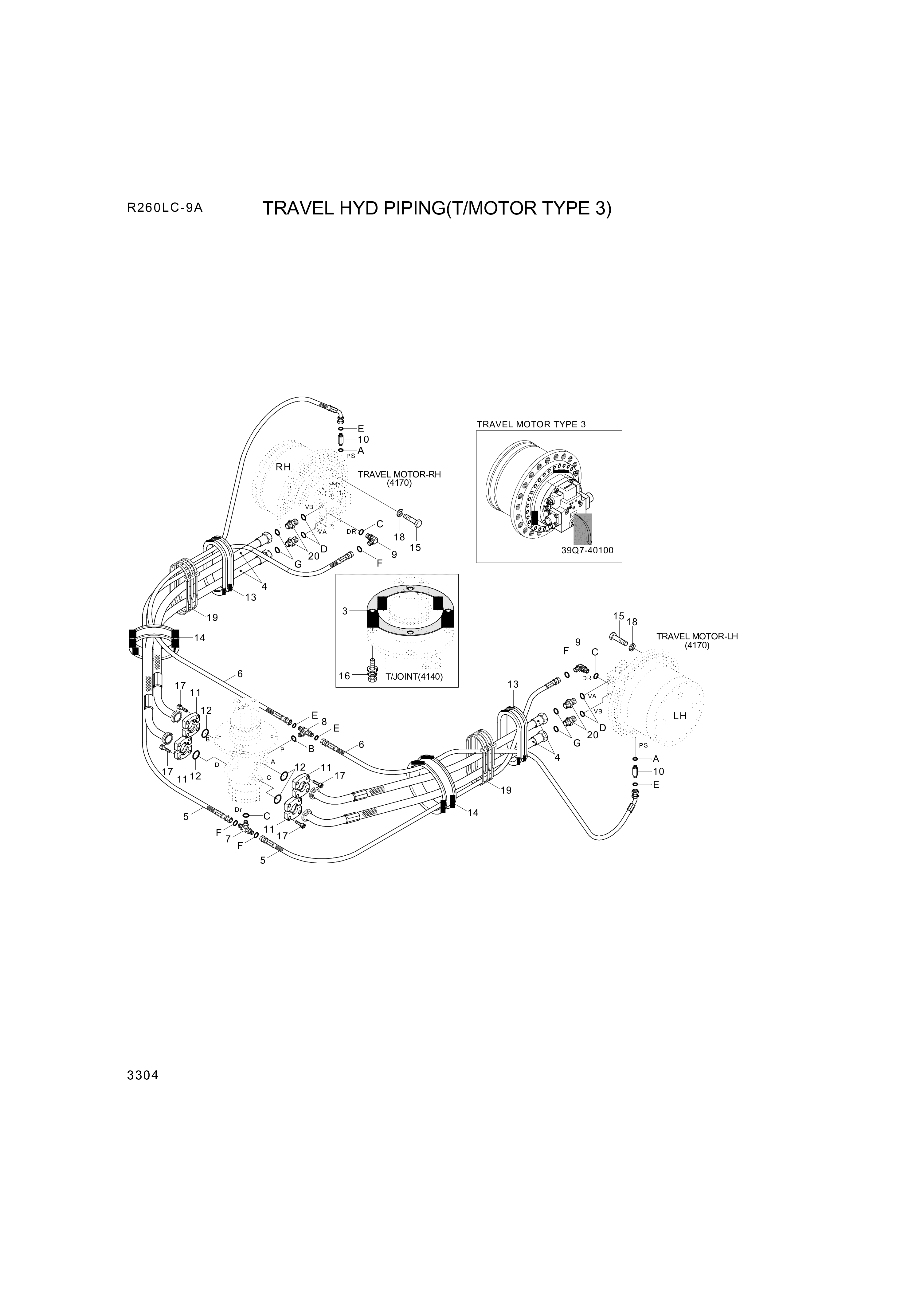 drawing for Hyundai Construction Equipment P980-167346 - HOSE ASSY-ORFS&FLG