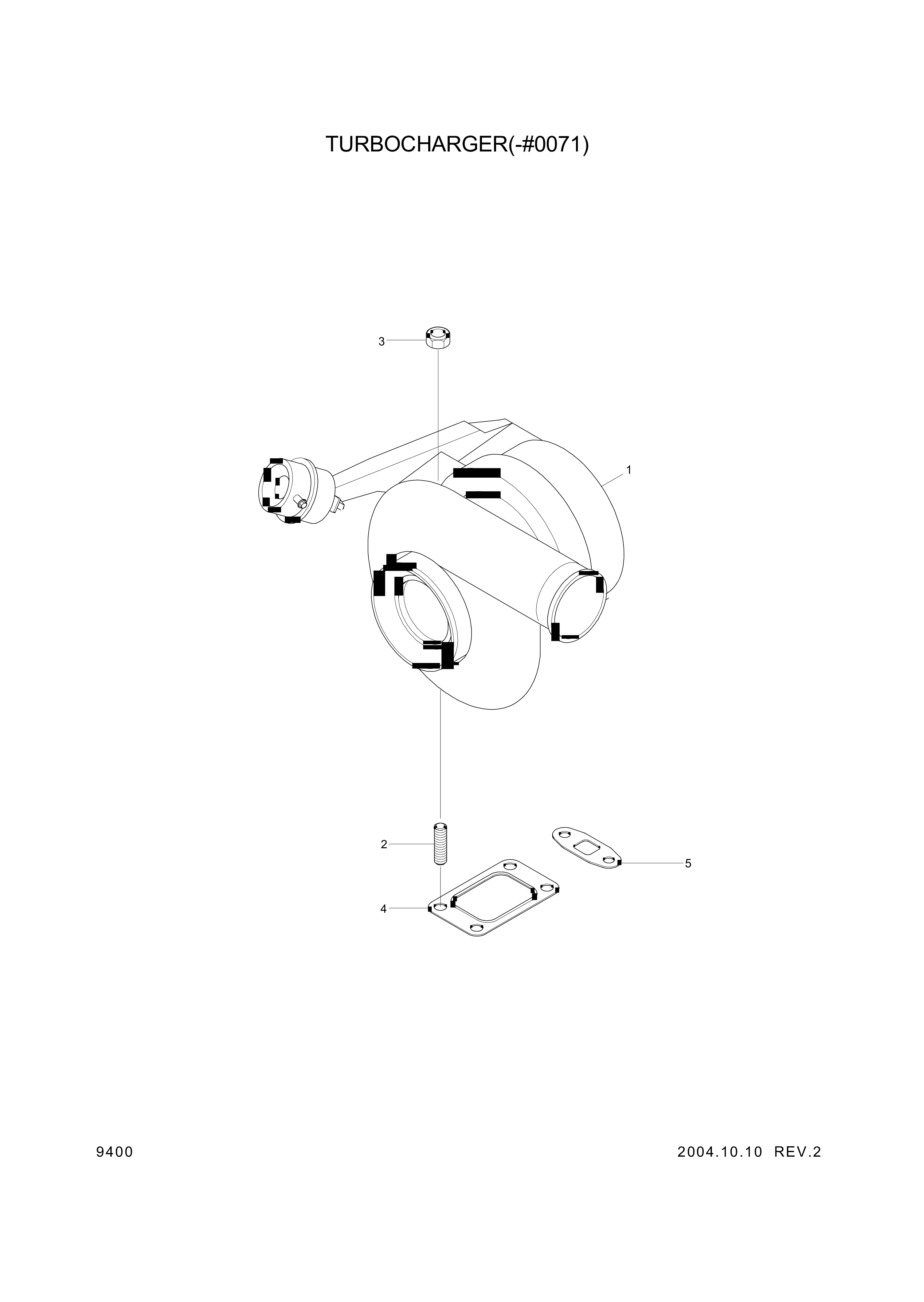 drawing for Hyundai Construction Equipment 3598543 - TURBOCHARGER KIT