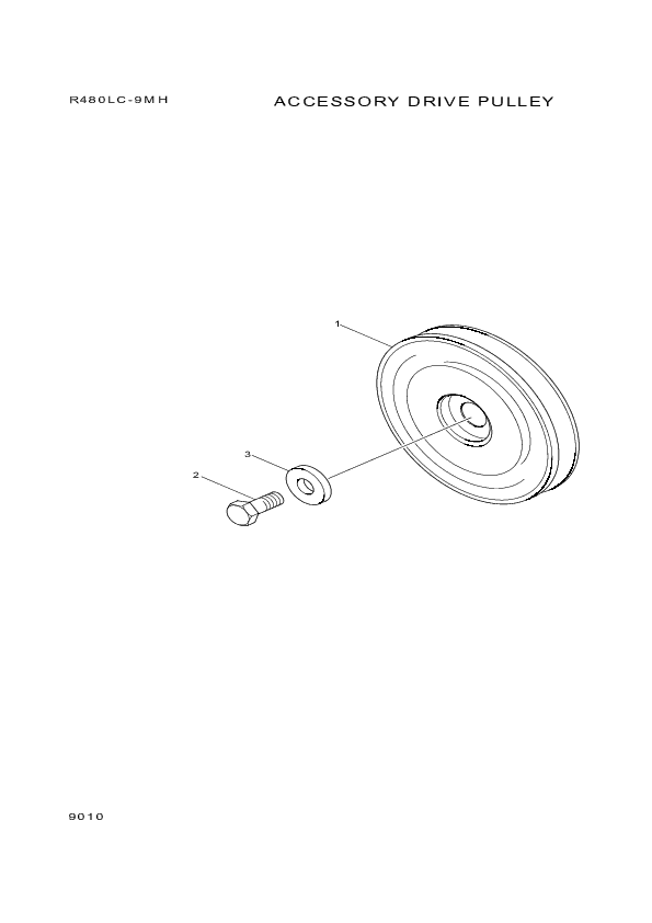 drawing for Hyundai Construction Equipment YUBP-04999 - PULLEY-ACC