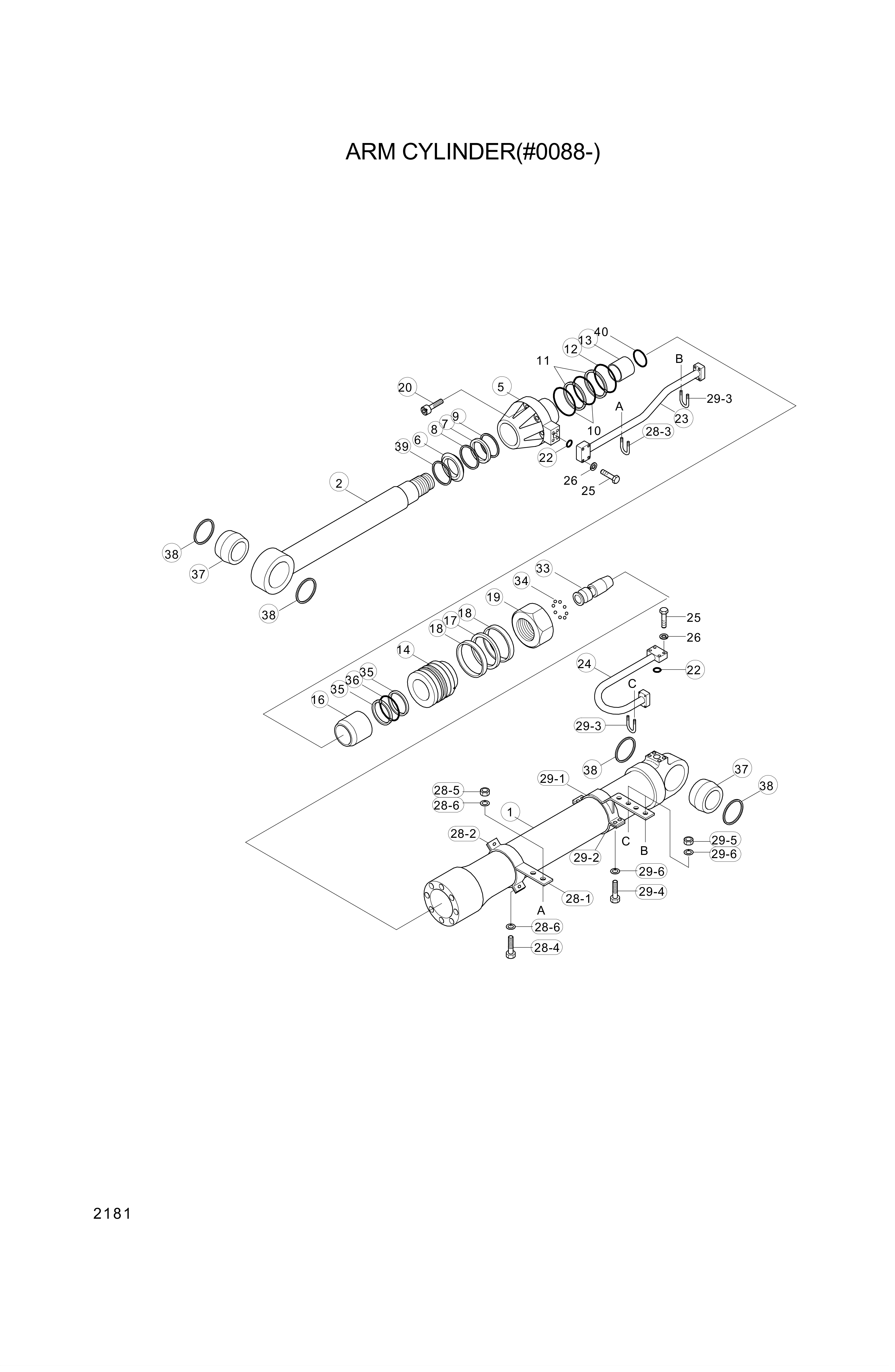 Technical drawing of Hyundai Construction Equipment 000022 BAND SUB ASSY with dimensions and layout (figure 3)