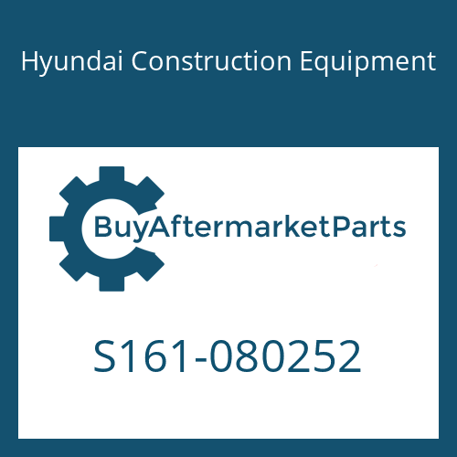 Hyundai Construction Equipment S161-080252 - BOLT-ROUND for Heavy Equipment