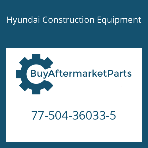 Hyundai Construction Equipment 77-504-36033-5 - Hose-High Pressure for Heavy Equipment