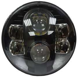 Фары головного света 7" 160W - Ближний 2400Lm - Дальний 4400Lm + ДХО , 1680B  (комплект 2 шт) Defender, Jeep, Нава, УАЗ