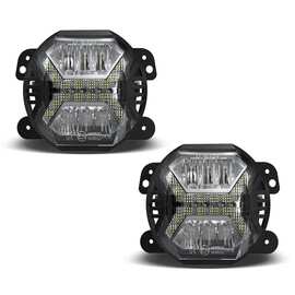 Противотуманные фары 24W+4W-DRL - OXOJET LY-JKFL-003, 5700K,  для JEEP Wrangler JK JKU 2007-2018
