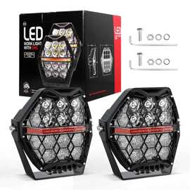 Фары LOYO 120W*2 - Комбинированный свет (Ближний + Дальний + Янтарный ДХО), LY-HC02, 7" дюймов, 12000LM