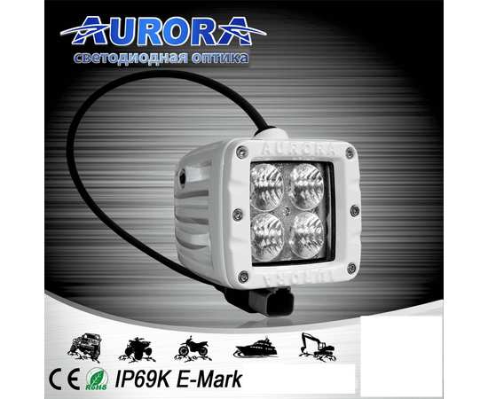 AURORA ALO-M-2-E4T 40W светодиодная фара рабочего света (белый корпус), изображение 2