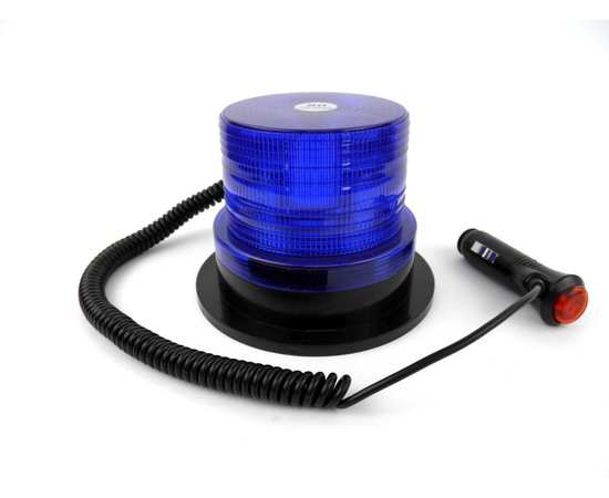 Проблесковый маячок синий 30 LED, 13 см, 2 режима, на магните