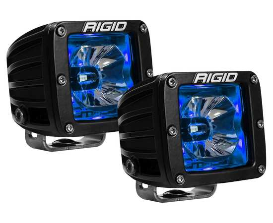 Фары RIGID Radiance Pod (3 светодиода) комбинированого света - Синяя подсветка (пара)
