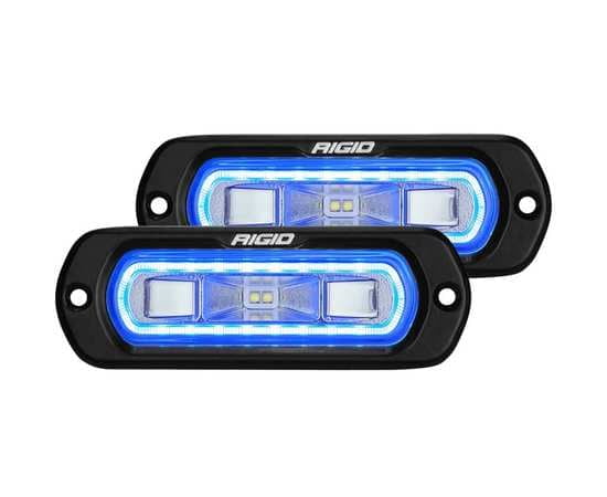 Фары RIGID SR-L Серия POD (Синяя подсветка) - FM (Врезная установка) - пара
