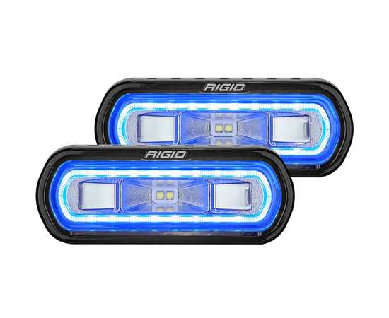 Светодиодные фары RIGID SR-L Серия POD (Синяя подсветка) - пара