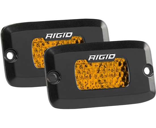 Задние фонари RIGID SR-M Серия - Янтарный цвет (пара) - Врезная установка