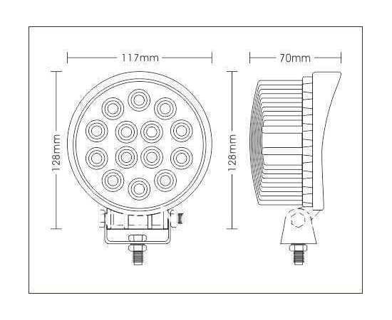 Светодиодная LED фара 42W - Ближнего света, 2003-42f (светодиоды Epistar), изображение 4