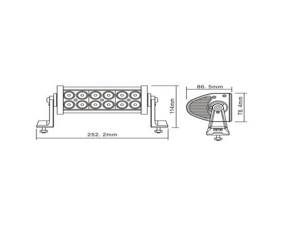 Светодиодная LED балка 36W, Комбинированный свет, 3100-36C (светодиоды Epistar), изображение 2