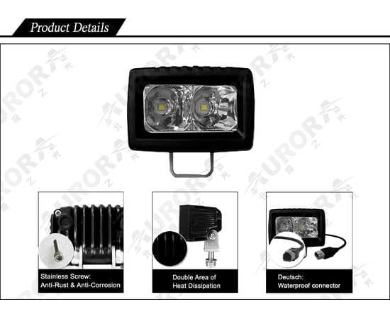 Фара 10W Aurora ALO-L-2-P7D1 дальнего света, Spot, изображение 7