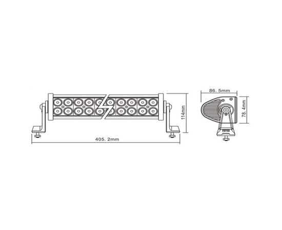 Светодиодная LED балка - 60W Комбинированного света (БЕЛЫЙ / ЖЕЛТЫЙ), изображение 8