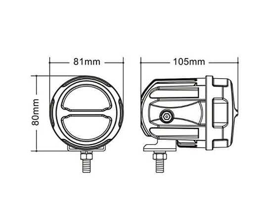 Светодиодная фара 20W - Дальнего света, 2820-20W (светодиоды Philips), изображение 5