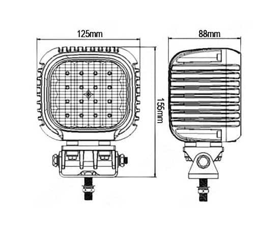 Светодиодная LED фара 48W  дальнего света CREE