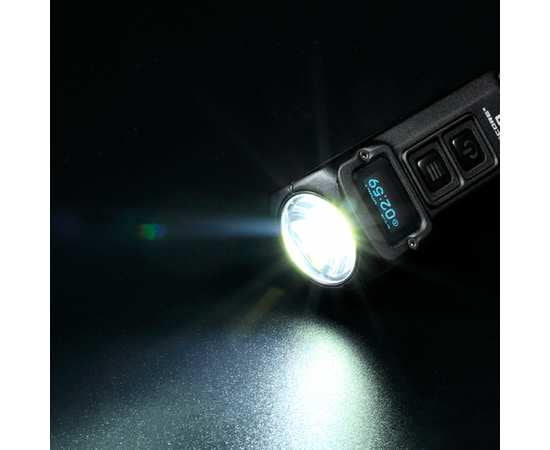 Сверхмощный наключный фонарь с OLED дисплеем Nitecore TUP Серый, изображение 8