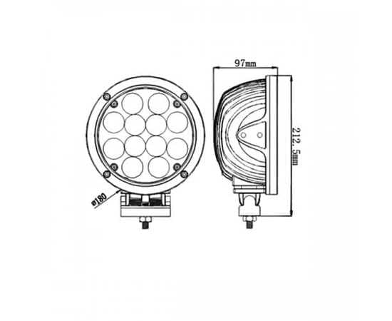 Светодиодная фара 60W - Дальнего света, 0460B (светодиоды CREE)