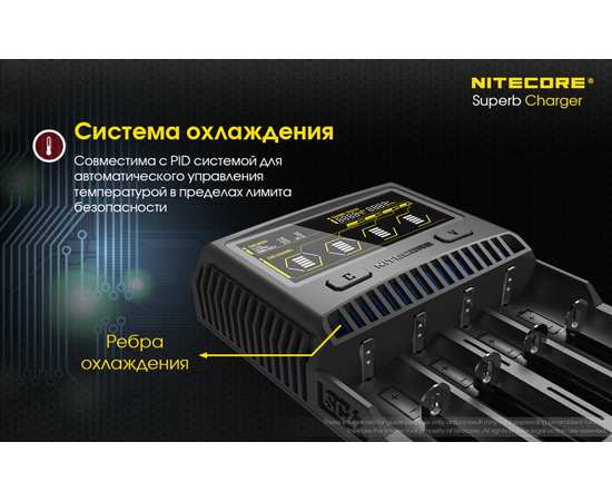 Зарядное устройство четырехканальное Nitecore SC4, изображение 18