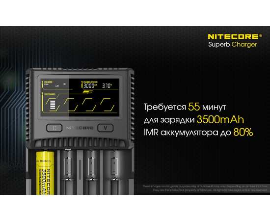 Зарядное устройство четырехканальное Nitecore SC4, изображение 8